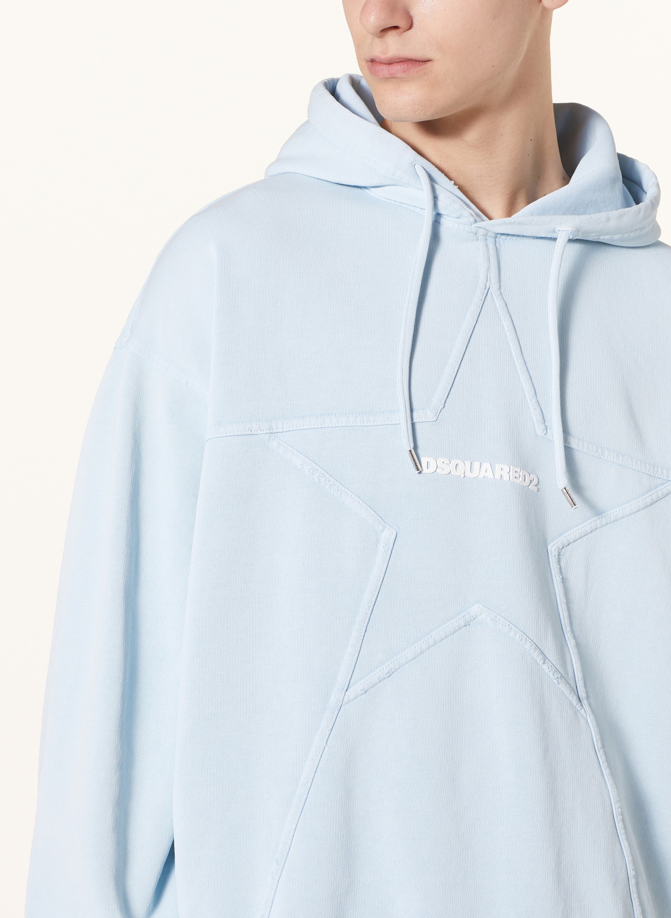 DSQUARED2 Hoodie, Color: LIGHT BLUE/ WHITE (Image 5)