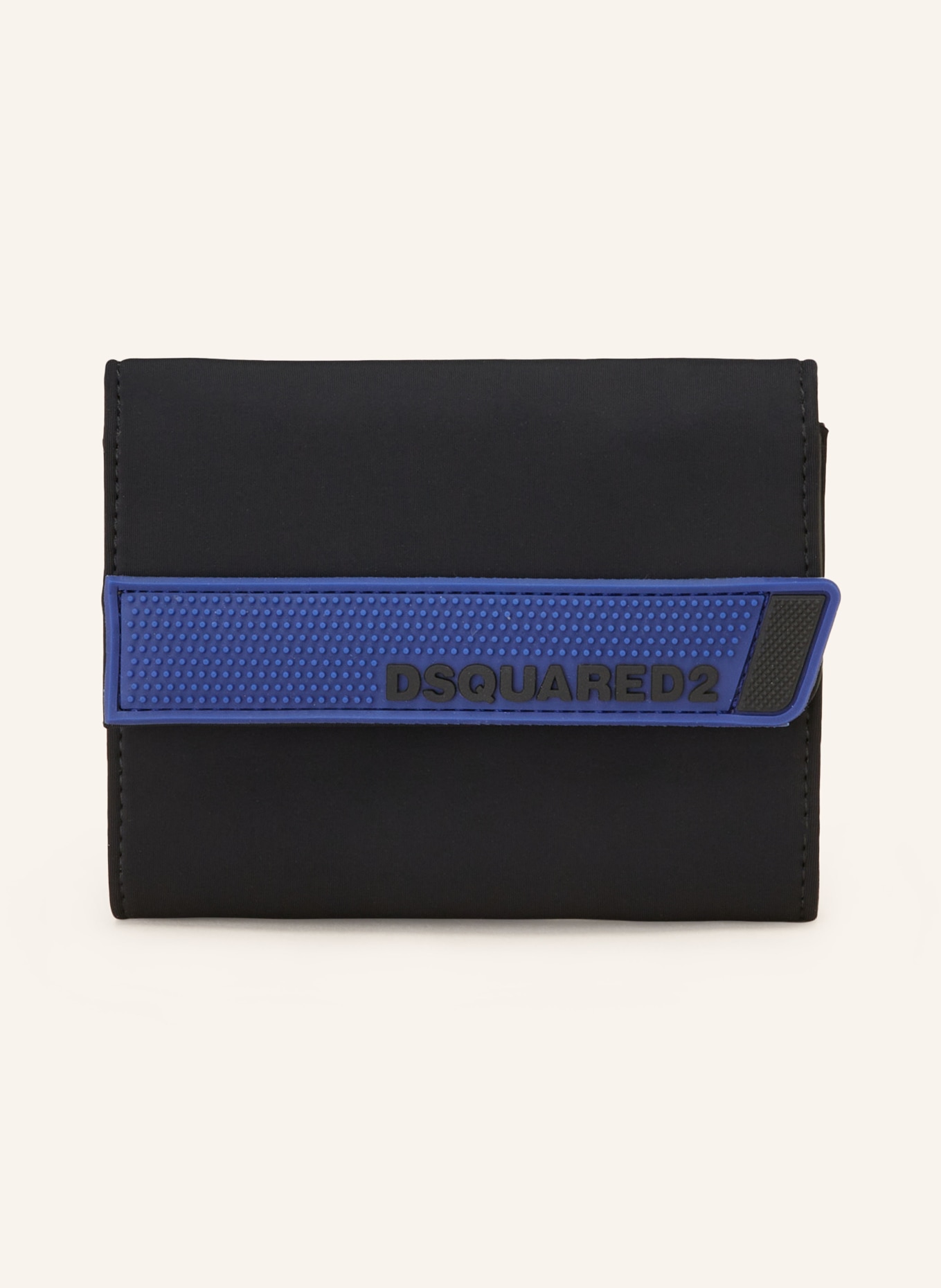 DSQUARED2 Neck wallet, Color: BLACK/ DARK BLUE (Image 1)