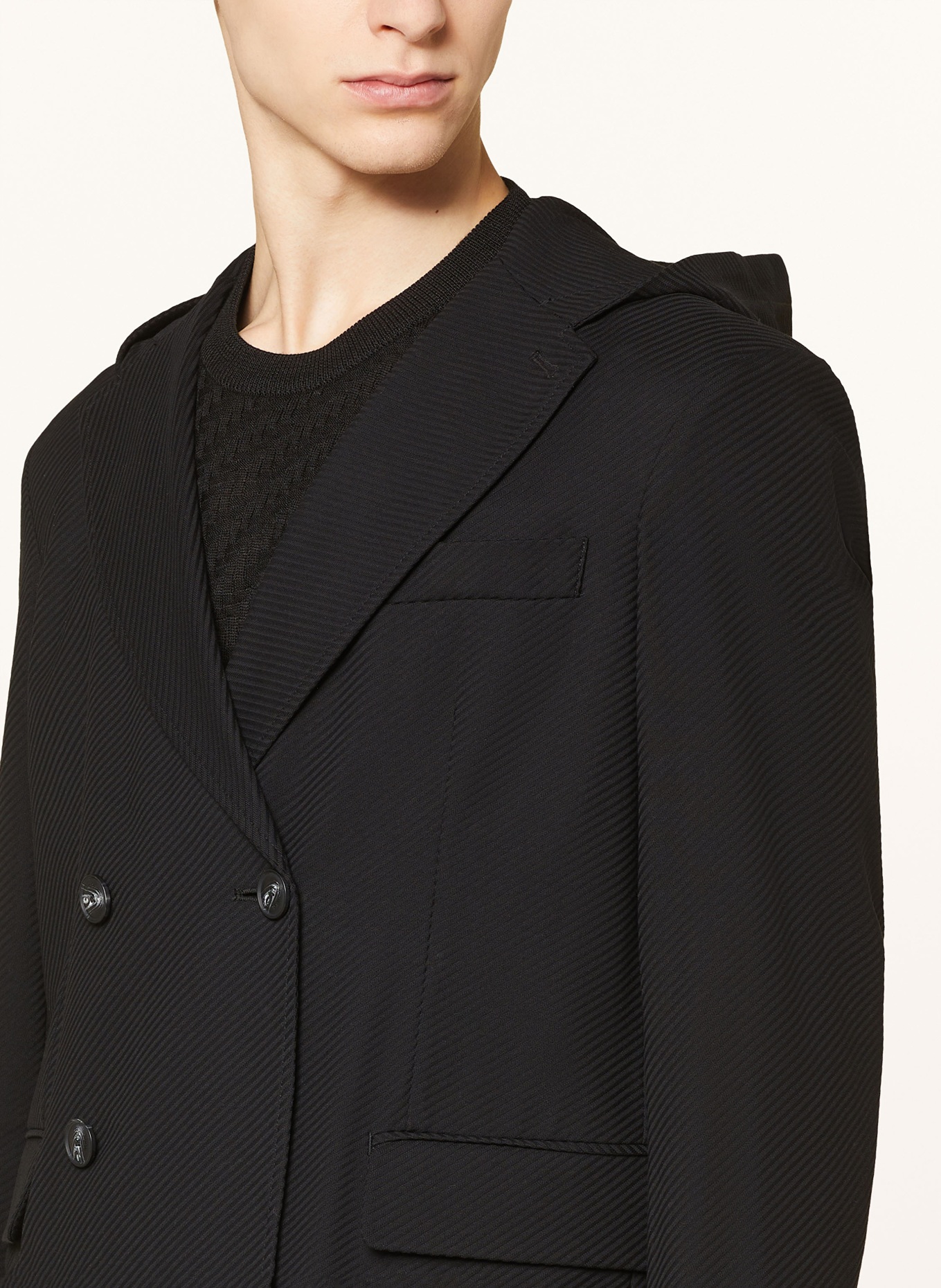 EMPORIO ARMANI Tailored jacket slim fit, Color: BLACK (Image 6)