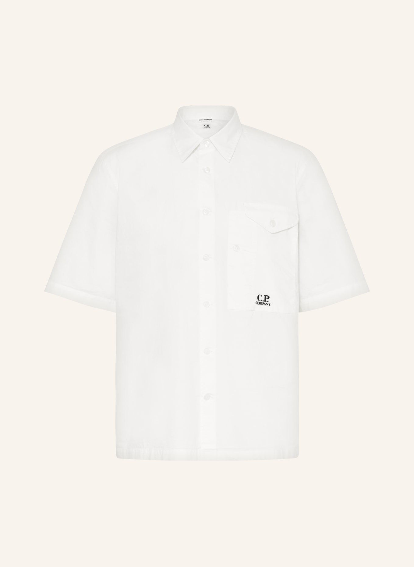 C.P. COMPANY Košile s krátkým rukávem Comfort Fit, Barva: BÍLÁ (Obrázek 1)