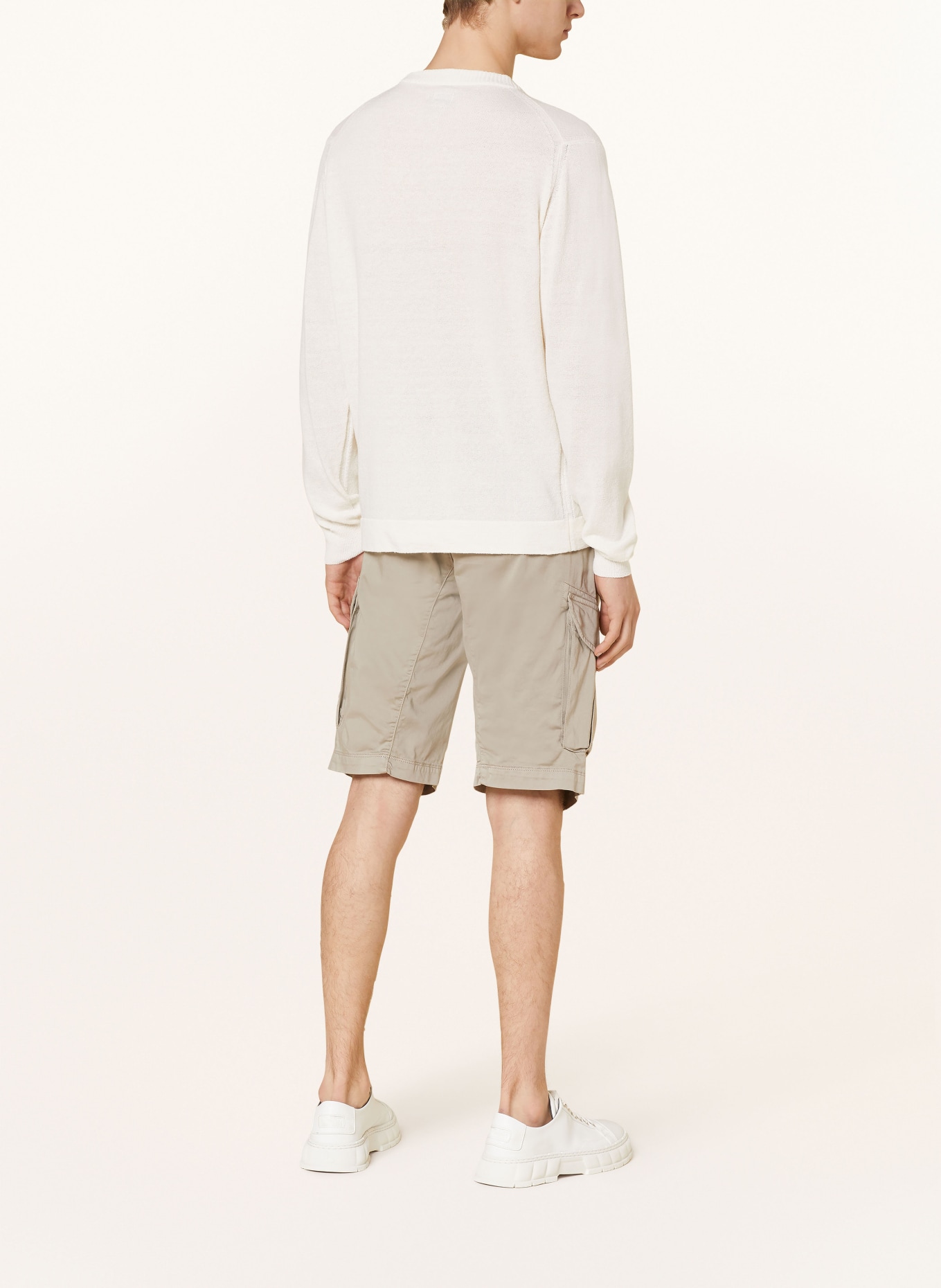 C.P. COMPANY Sweater with linen, Color: ECRU (Image 3)