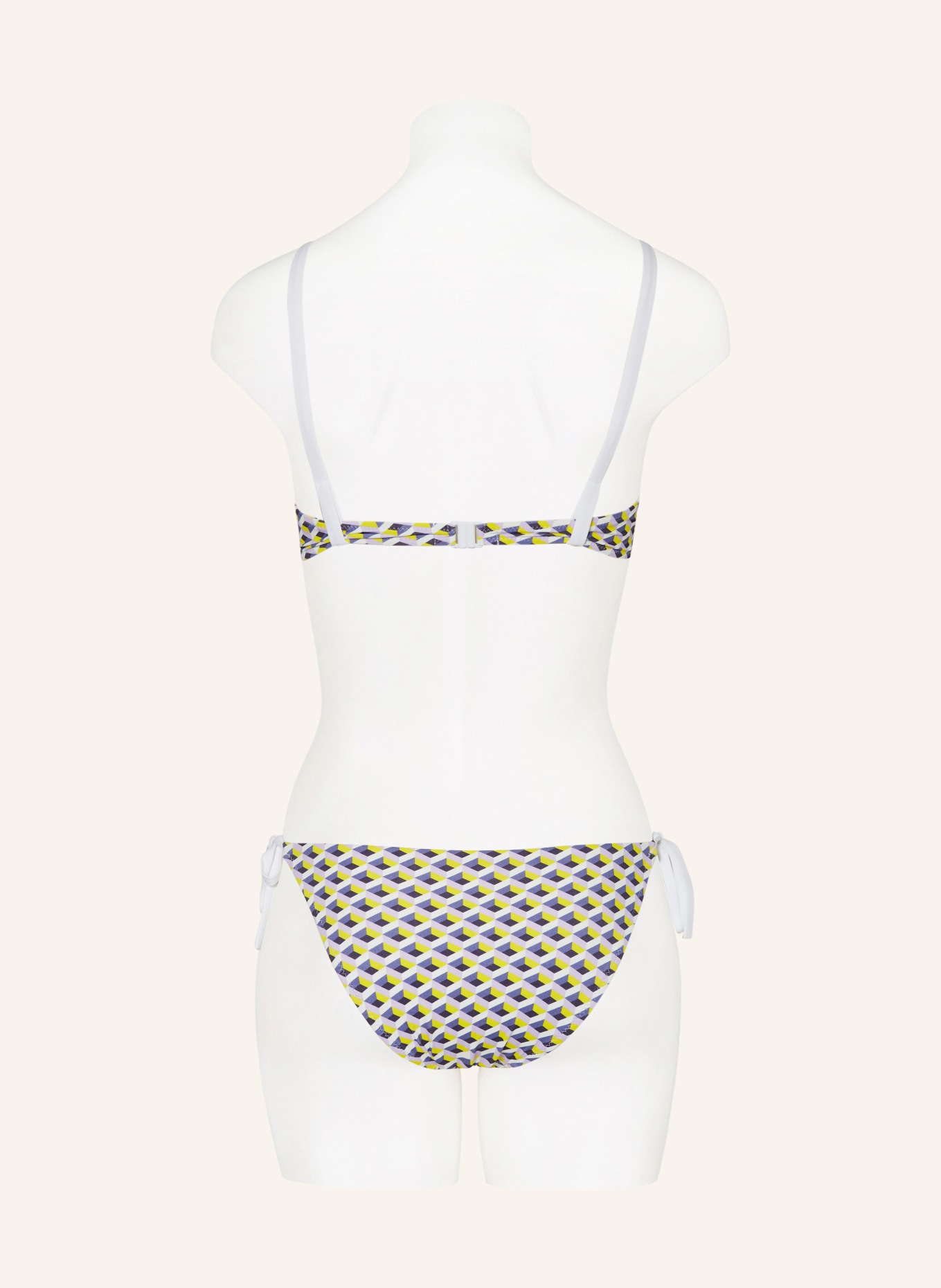 Passionata Underwired bikini top HANAE, Color: WHITE/ LIGHT PURPLE/ YELLOW (Image 3)