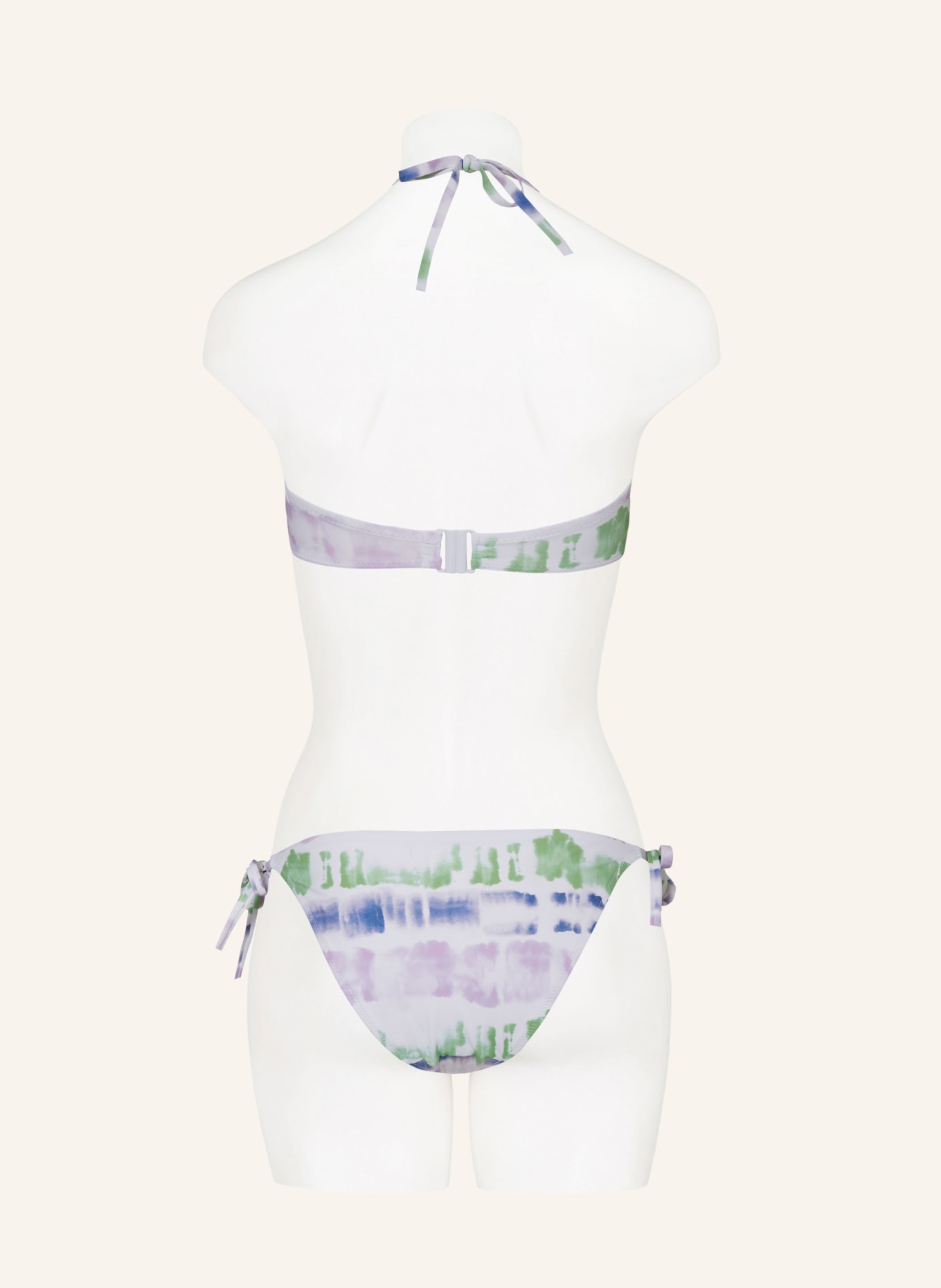 Passionata Bandeau bikini top AMBRE, Color: WHITE/ LIGHT PURPLE/ LIGHT GREEN (Image 3)