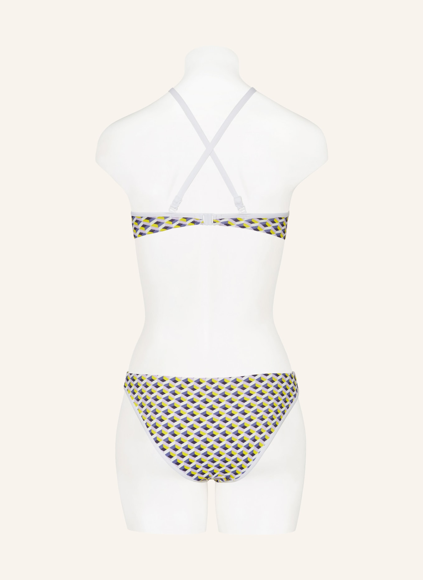 Passionata Underwired bikini top HANAE, Color: WHITE/ LIGHT PURPLE/ YELLOW (Image 4)