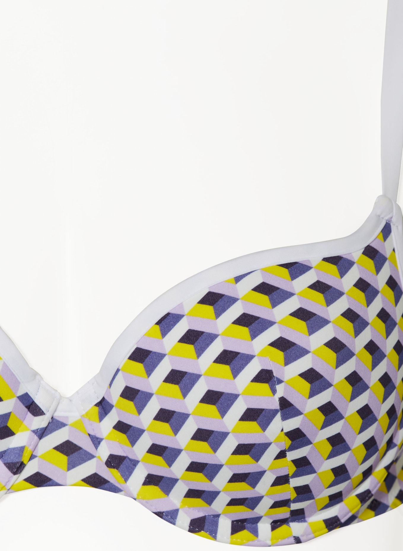 Passionata Underwired bikini top HANAE, Color: WHITE/ LIGHT PURPLE/ YELLOW (Image 5)