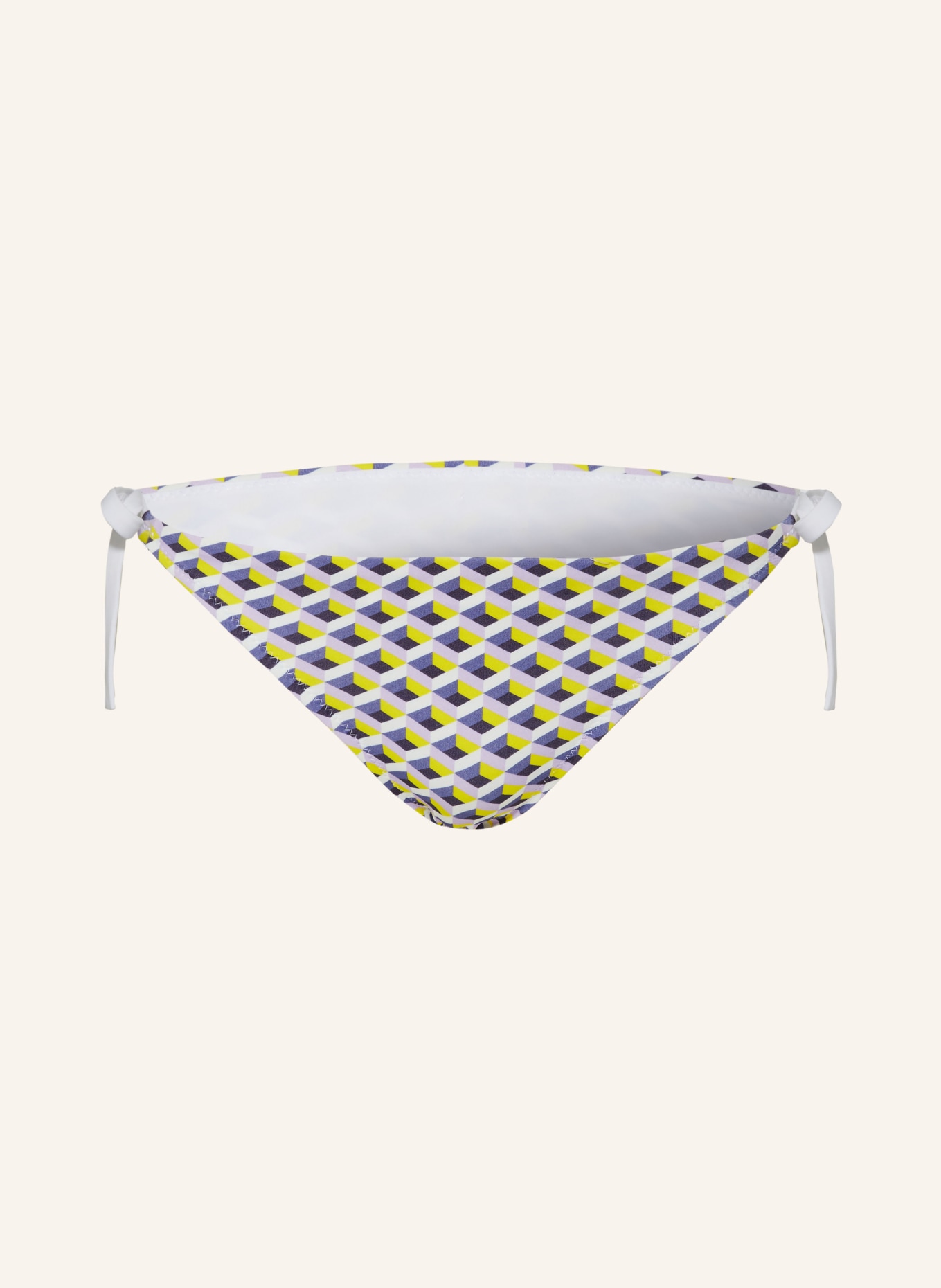 Passionata Triangle bikini bottoms HANAE, Color: WHITE/ LIGHT PURPLE/ YELLOW (Image 1)