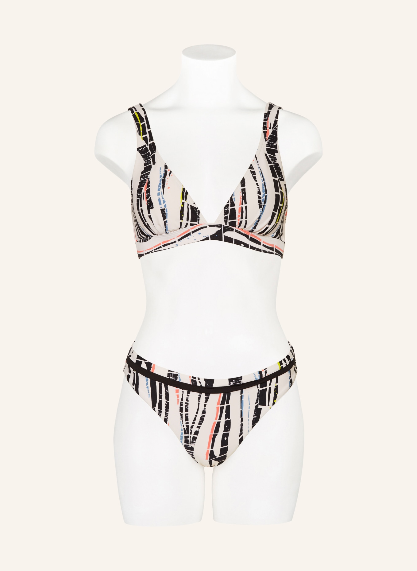 FEMILET Basic bikini bottoms MAUI, Color: WHITE/ BLACK/ SALMON (Image 2)