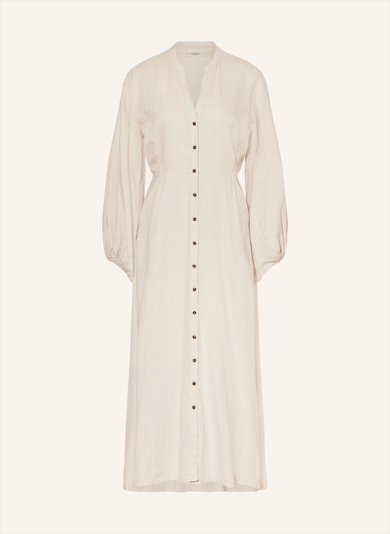 InWear Shirt dress PATTIEIW with linen, Color: LIGHT BROWN (Image 1)