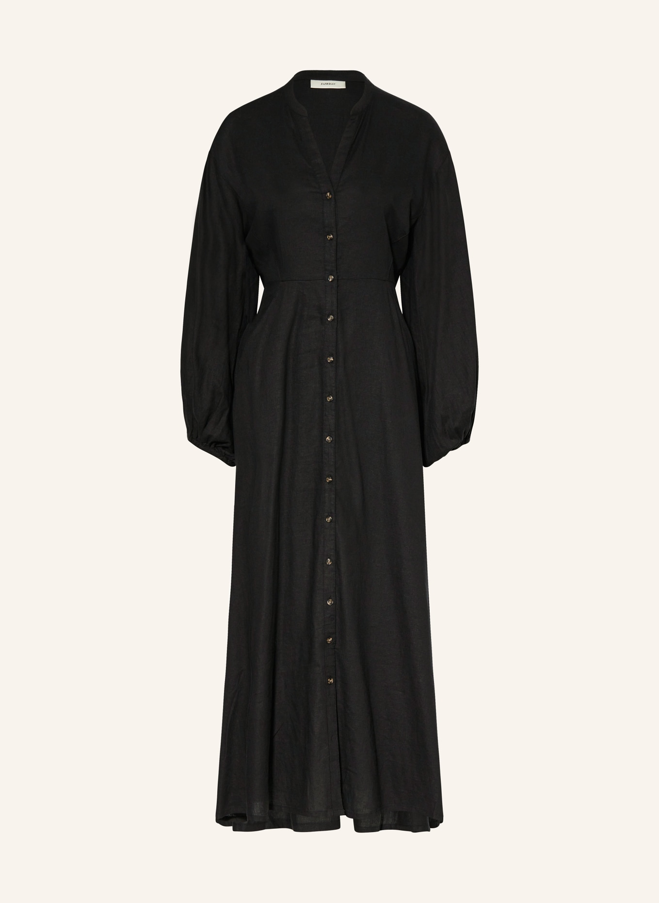 InWear Shirt dress PATTIEIW with linen, Color: BLACK (Image 1)