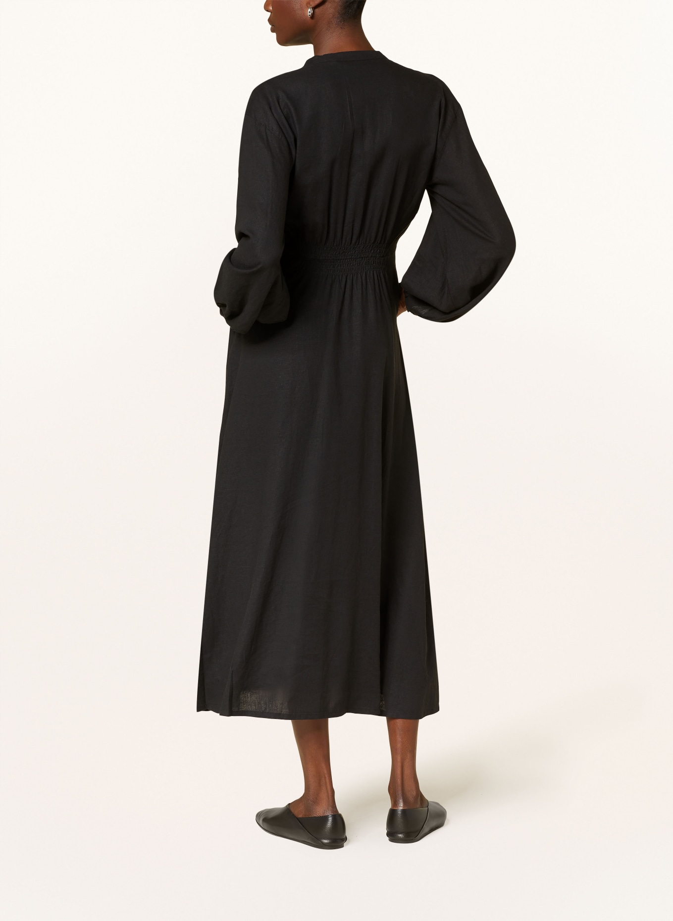 InWear Shirt dress PATTIEIW with linen, Color: BLACK (Image 3)