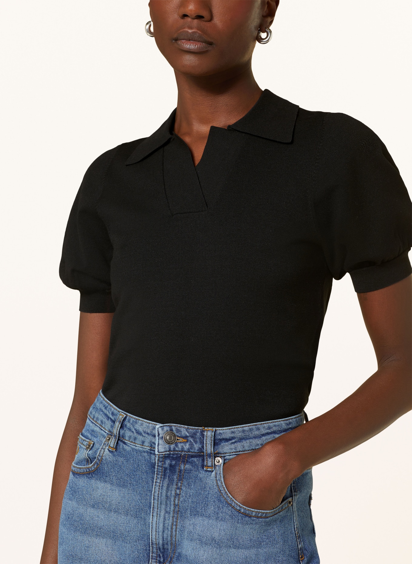 InWear Knit shirt MIRIOSIW, Color: BLACK (Image 4)