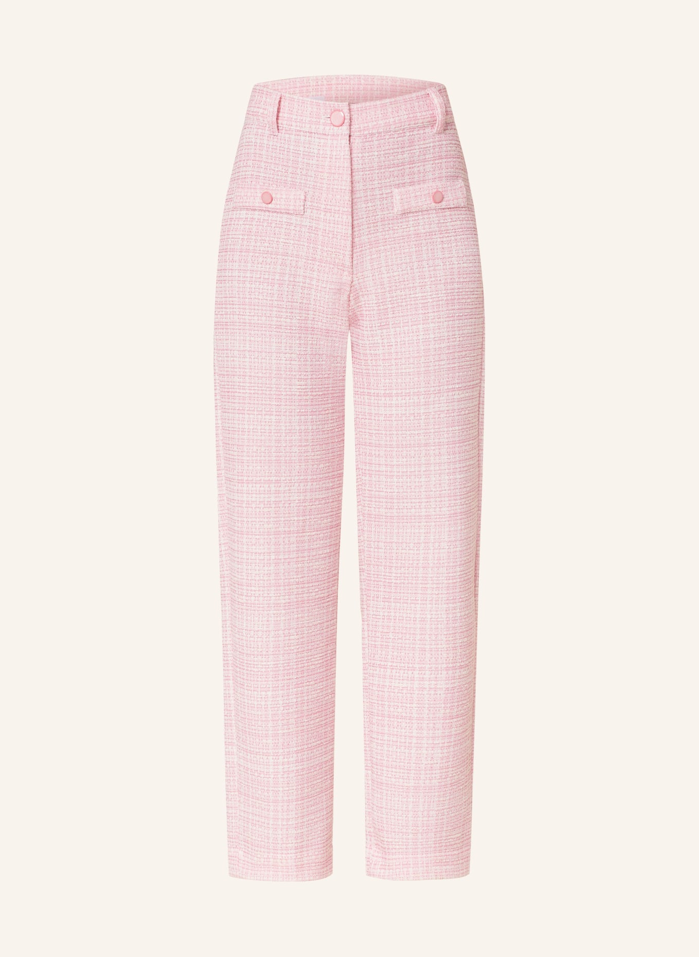 rich&royal Tweed trousers with glitter thread, Color: PINK (Image 1)