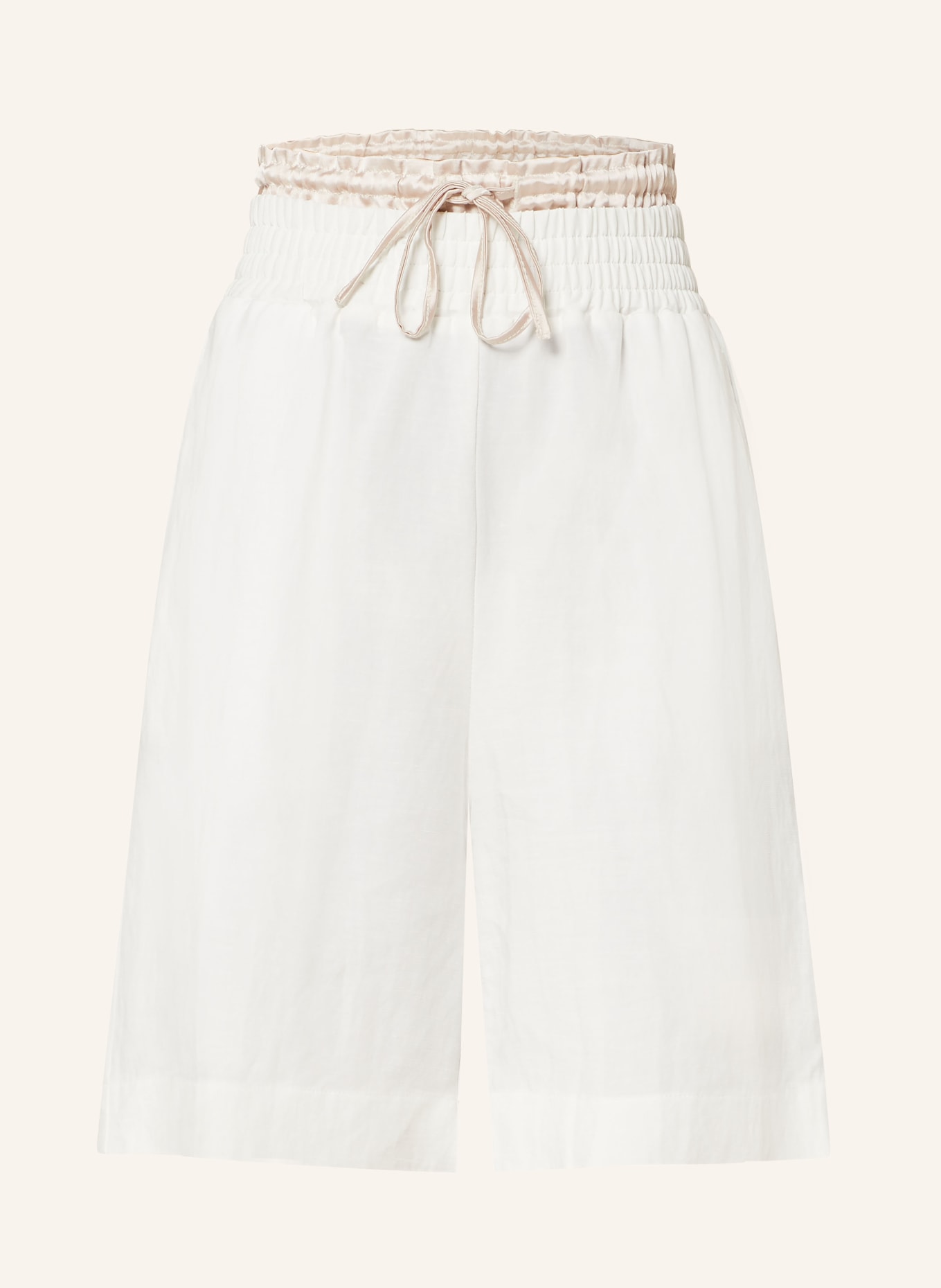 rich&royal Shorts with linen, Color: WHITE (Image 1)