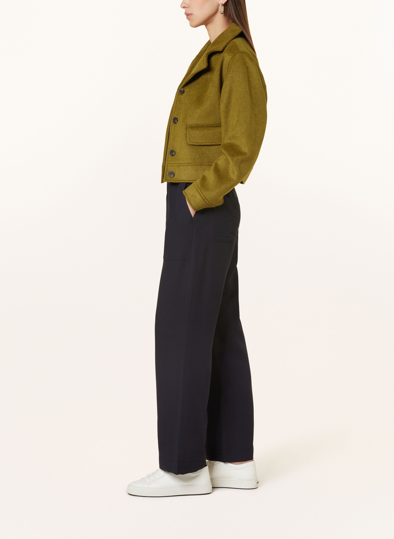 someday Wide leg trousers CHIEC, Color: DARK BLUE (Image 4)
