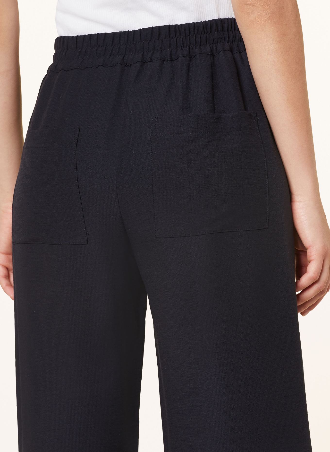 someday Wide leg trousers CHIEC, Color: DARK BLUE (Image 5)