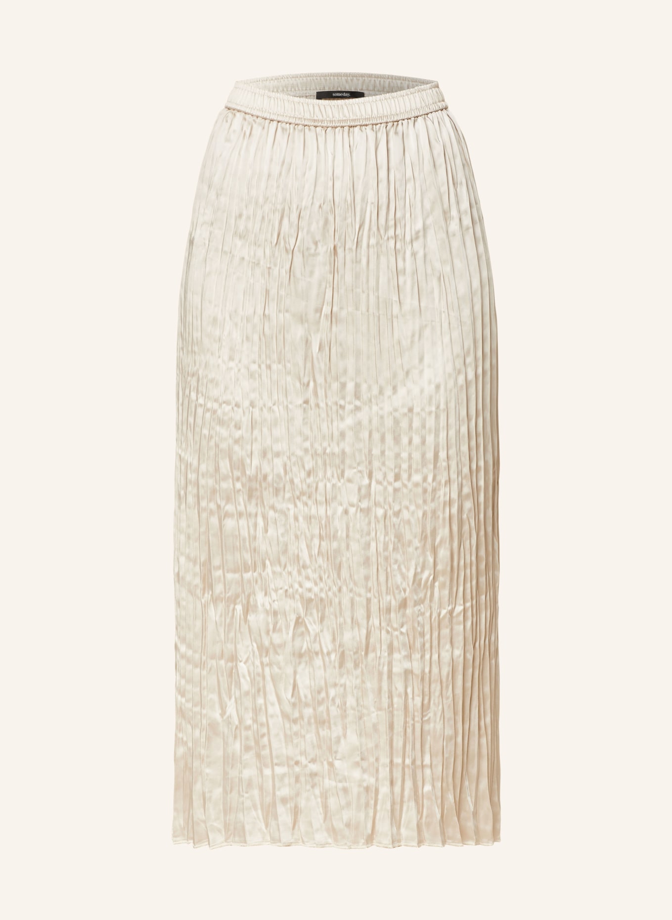 someday Satin skirt OLISS with pleats, Color: CREAM (Image 1)