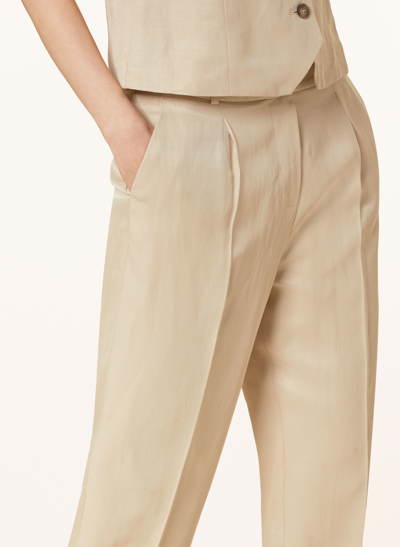 someday 7/8 pants CISAN, Color: BEIGE (Image 5)