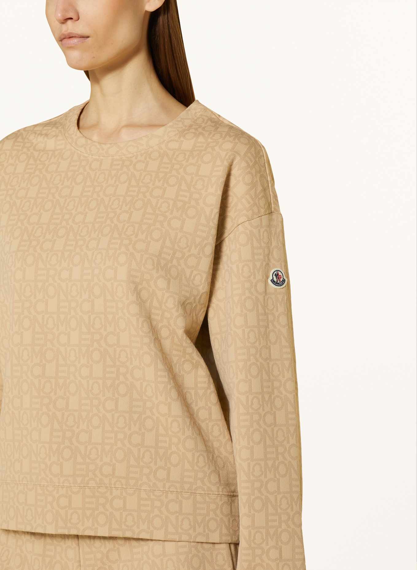 MONCLER Sweatshirt, Color: LIGHT BROWN/ BROWN (Image 4)