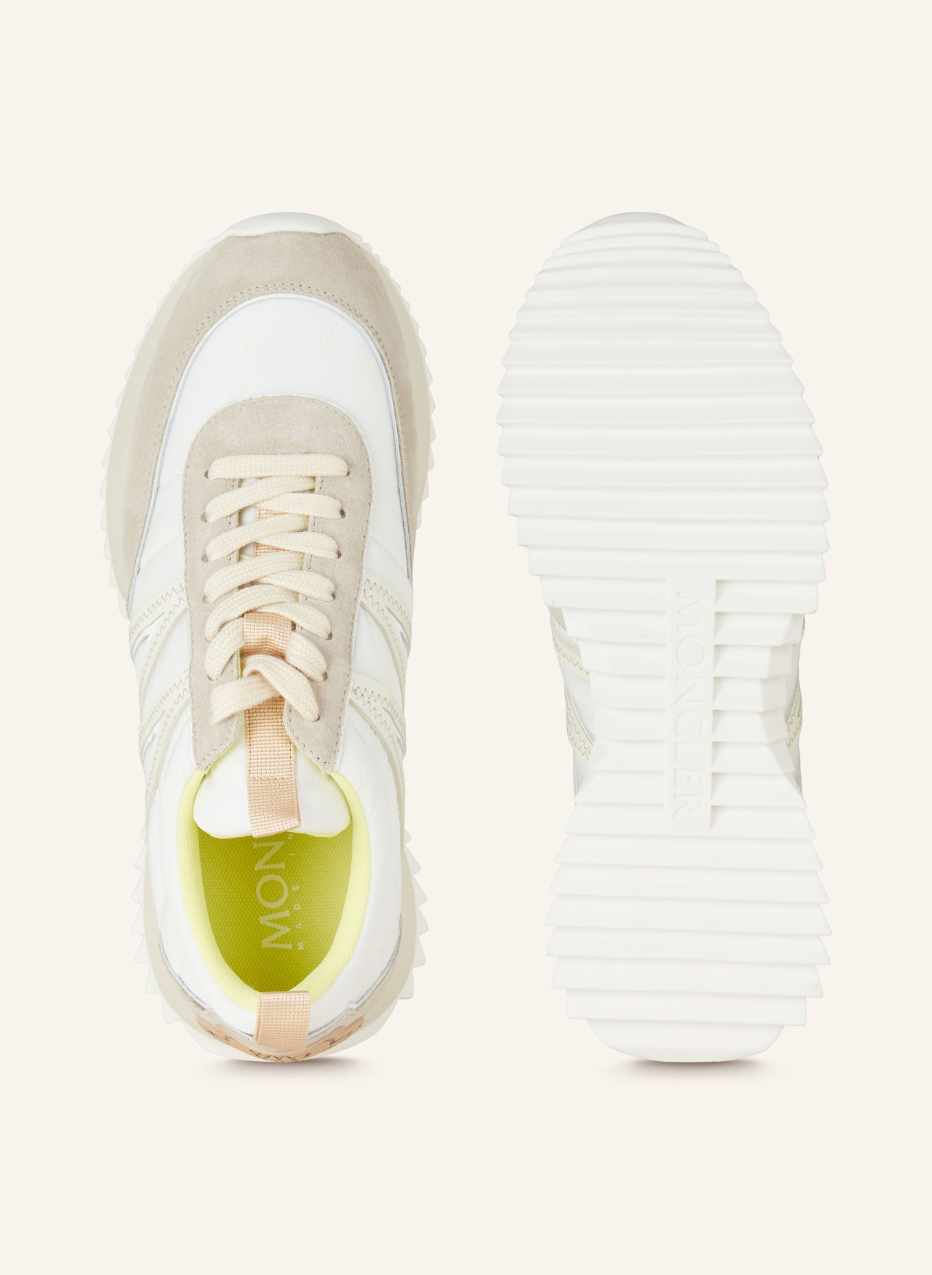 MONCLER Sneakers PACEY, Color: WHITE/ TAUPE/ ECRU (Image 5)