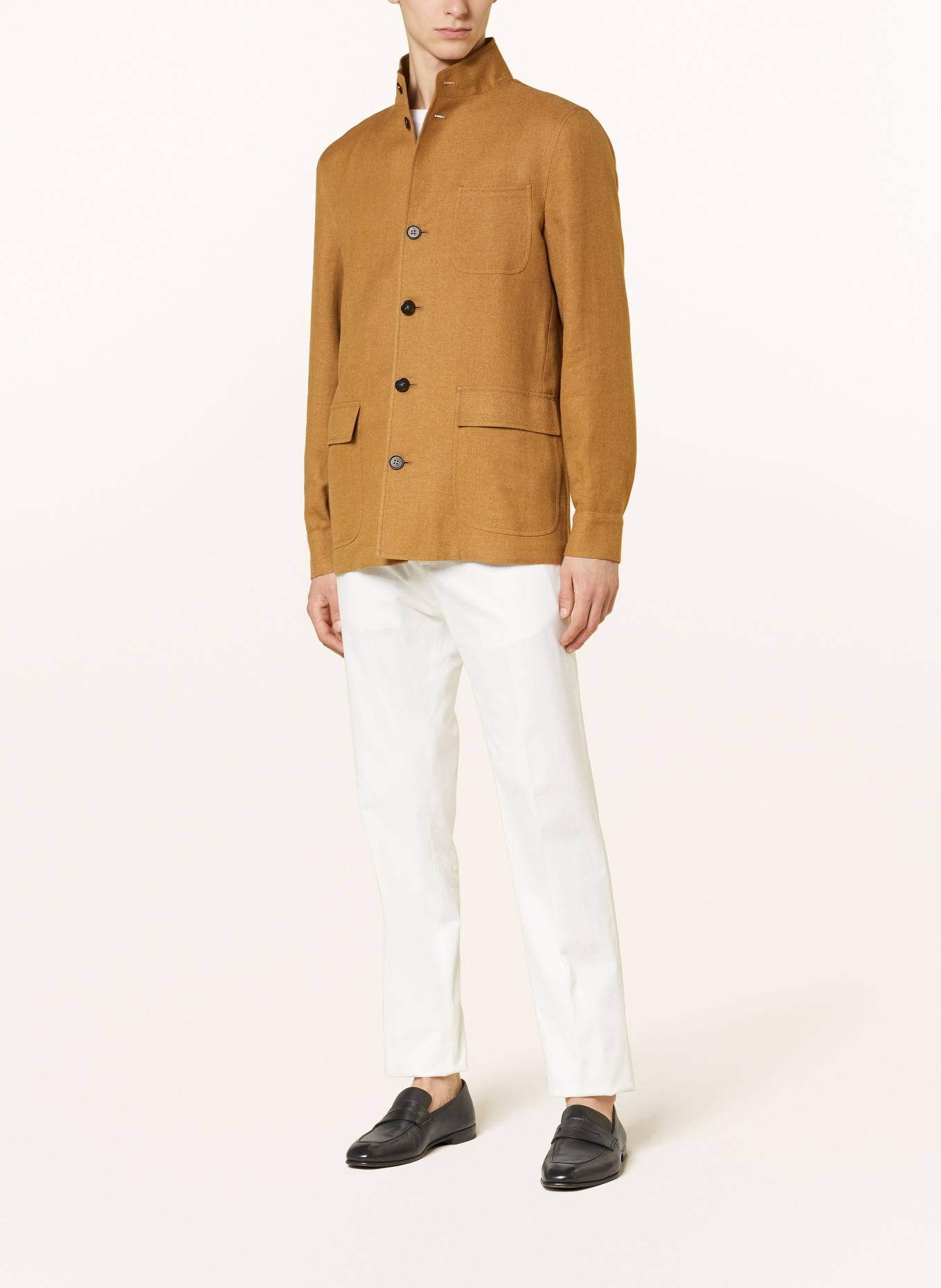 ZEGNA Jacke mit Leinen, Farbe: CAMEL (Bild 2)
