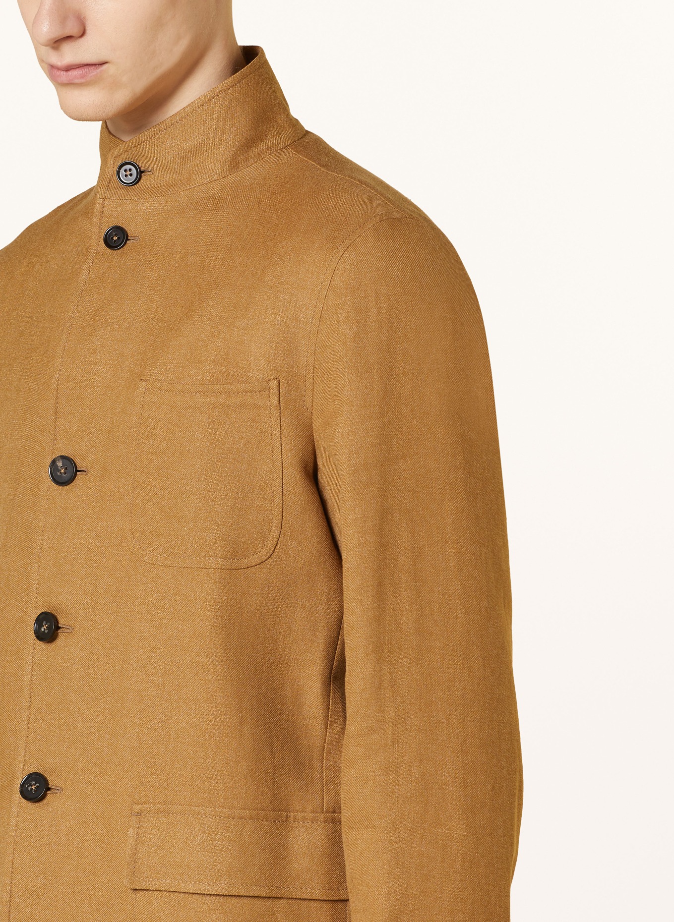 ZEGNA Jacket with linen, Color: CAMEL (Image 4)