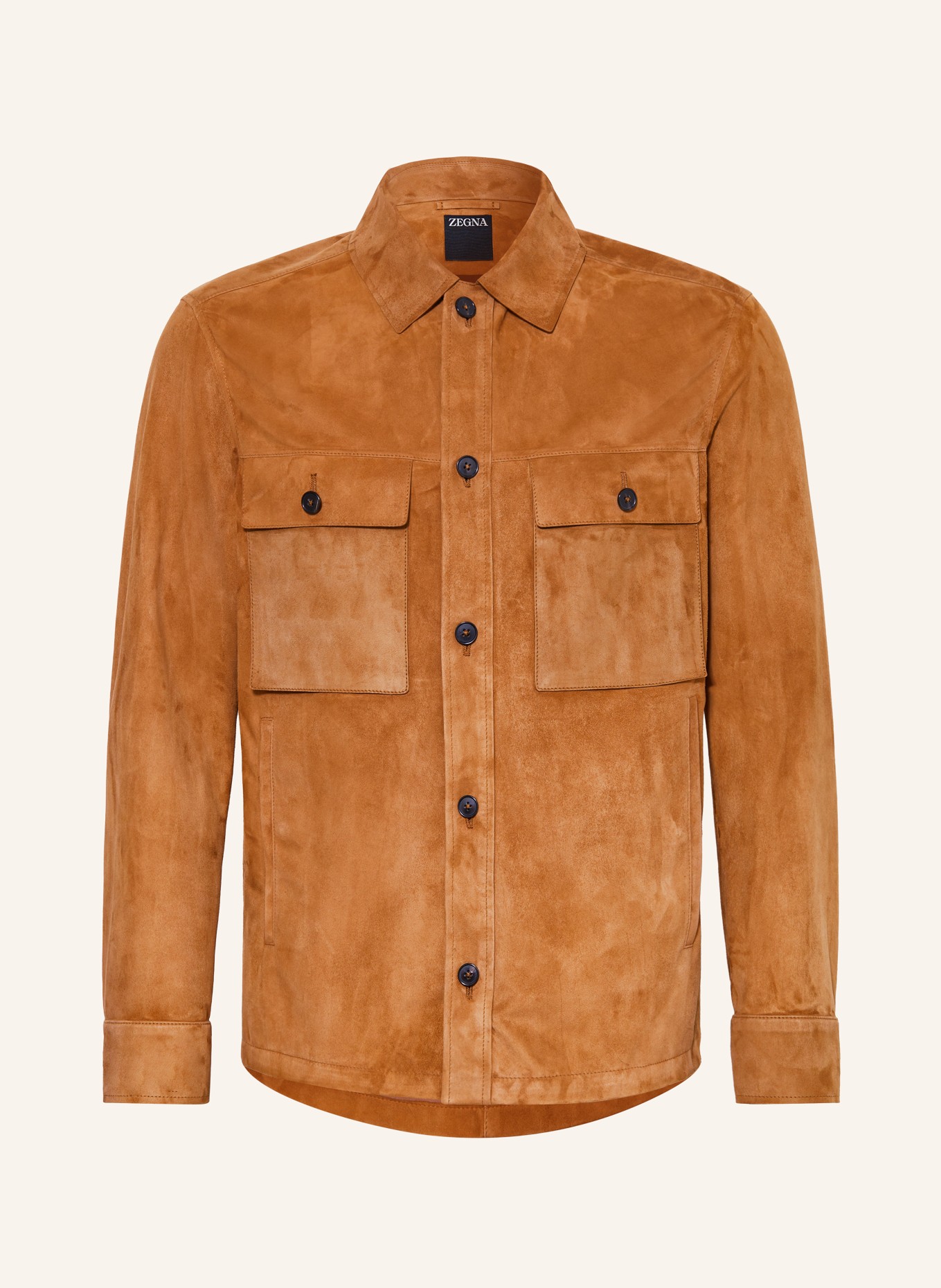ZEGNA Leather overshirt, Color: COGNAC (Image 1)