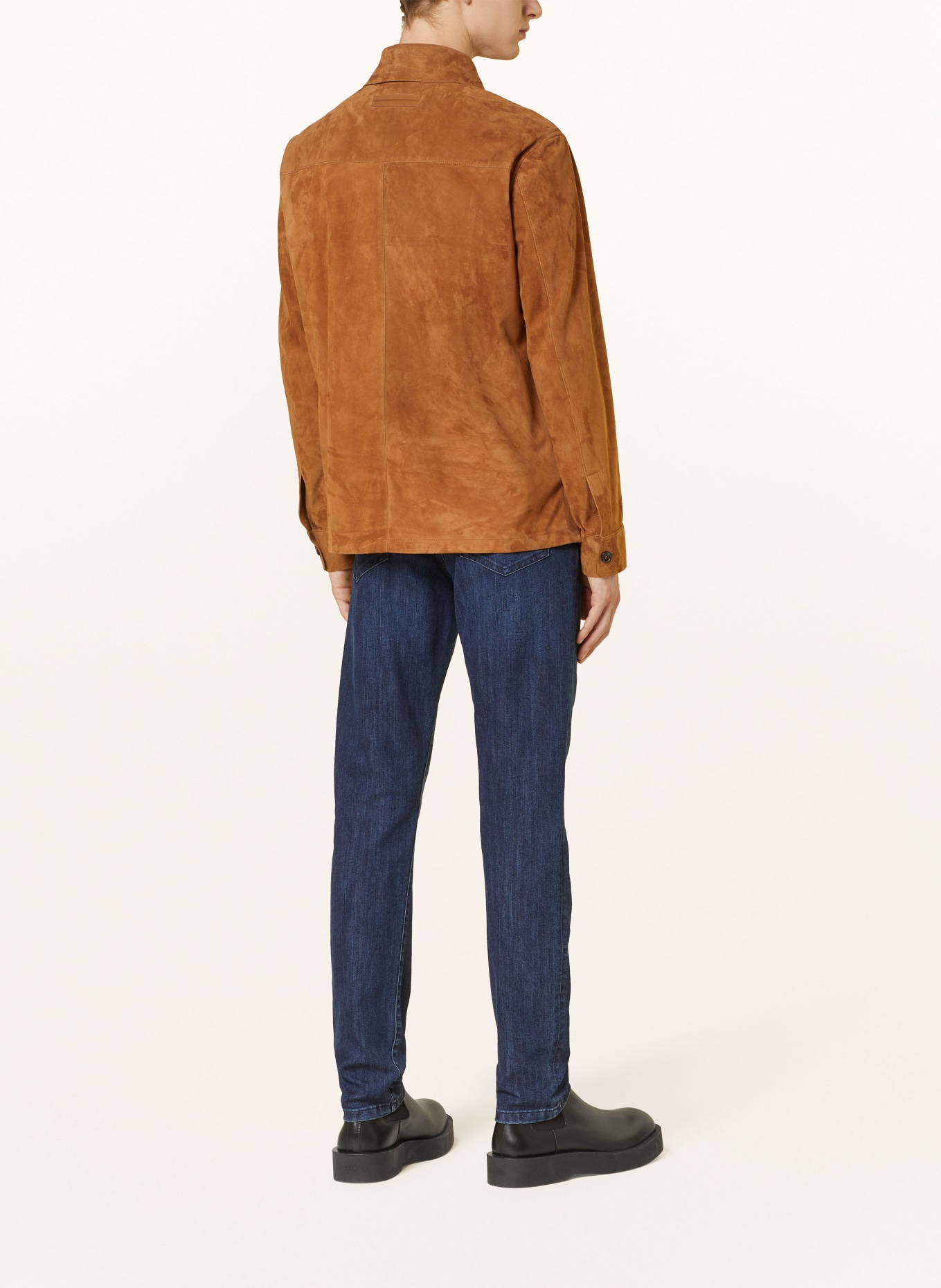 ZEGNA Leather overshirt, Color: COGNAC (Image 3)