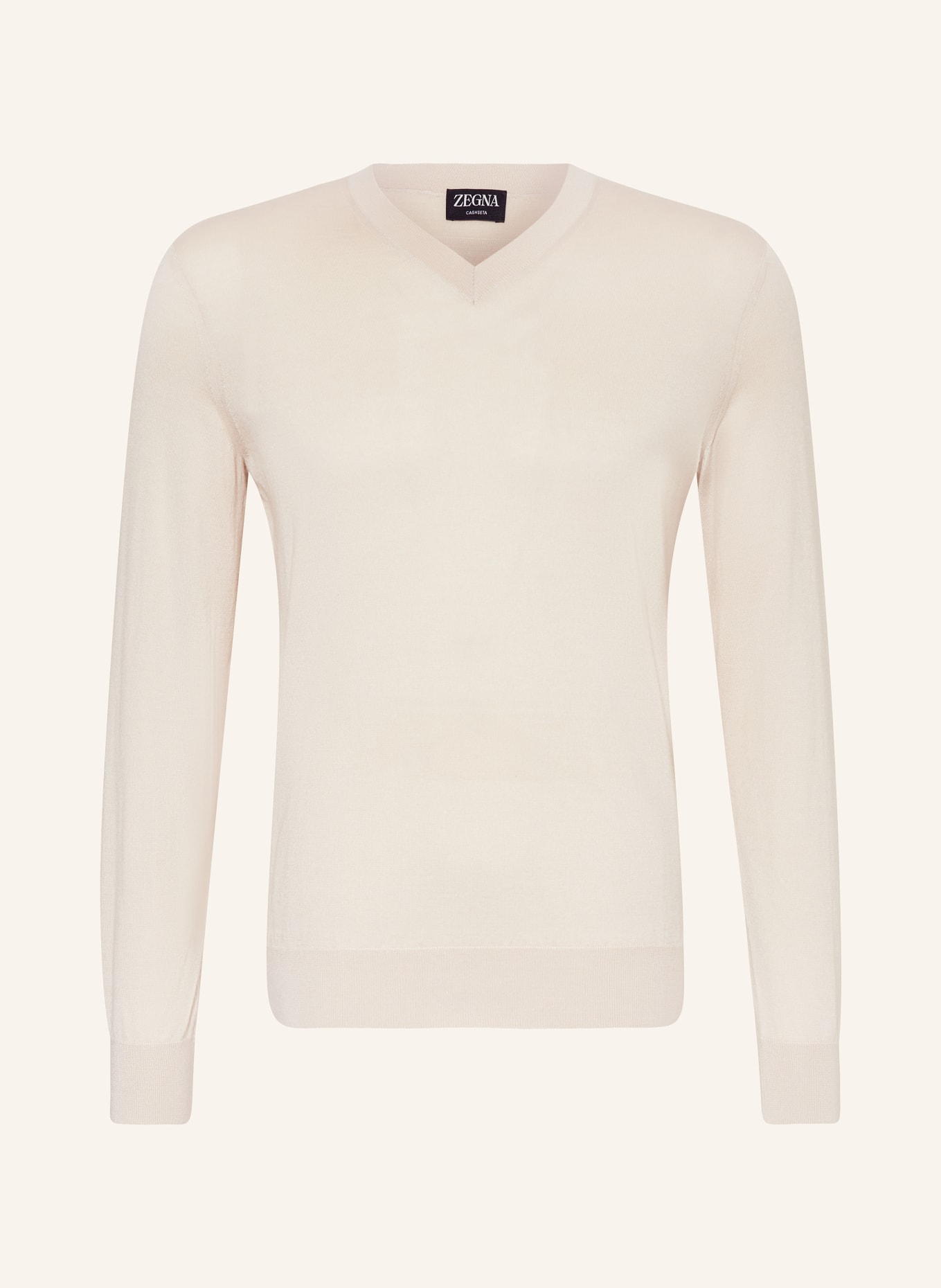 ZEGNA Cashmere-Pullover mit Seide, Farbe: BEIGE (Bild 1)