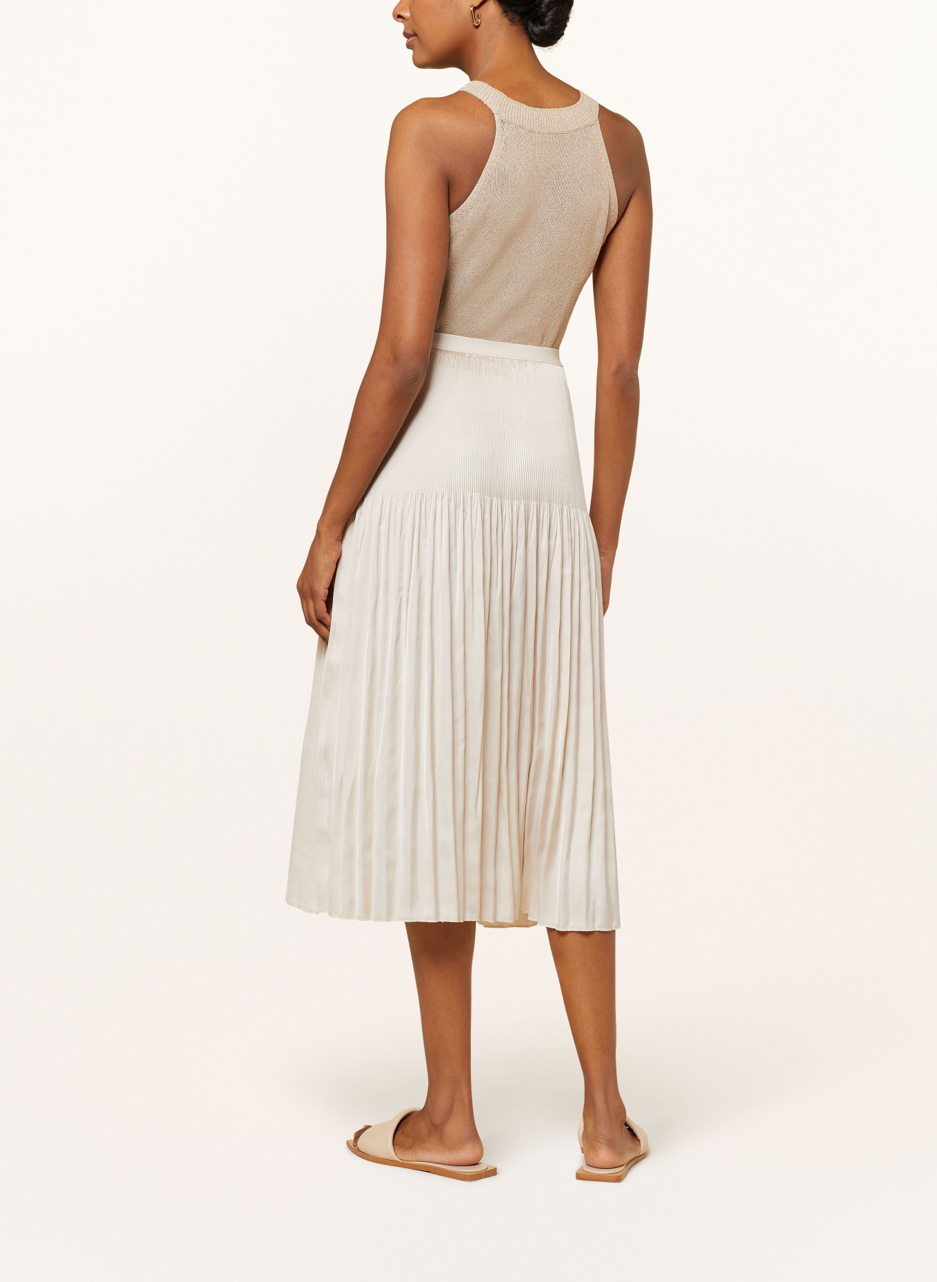 OPUS Plisovaná sukně RIBANE, Barva: BÉŽOVÁ (Obrázek 3)
