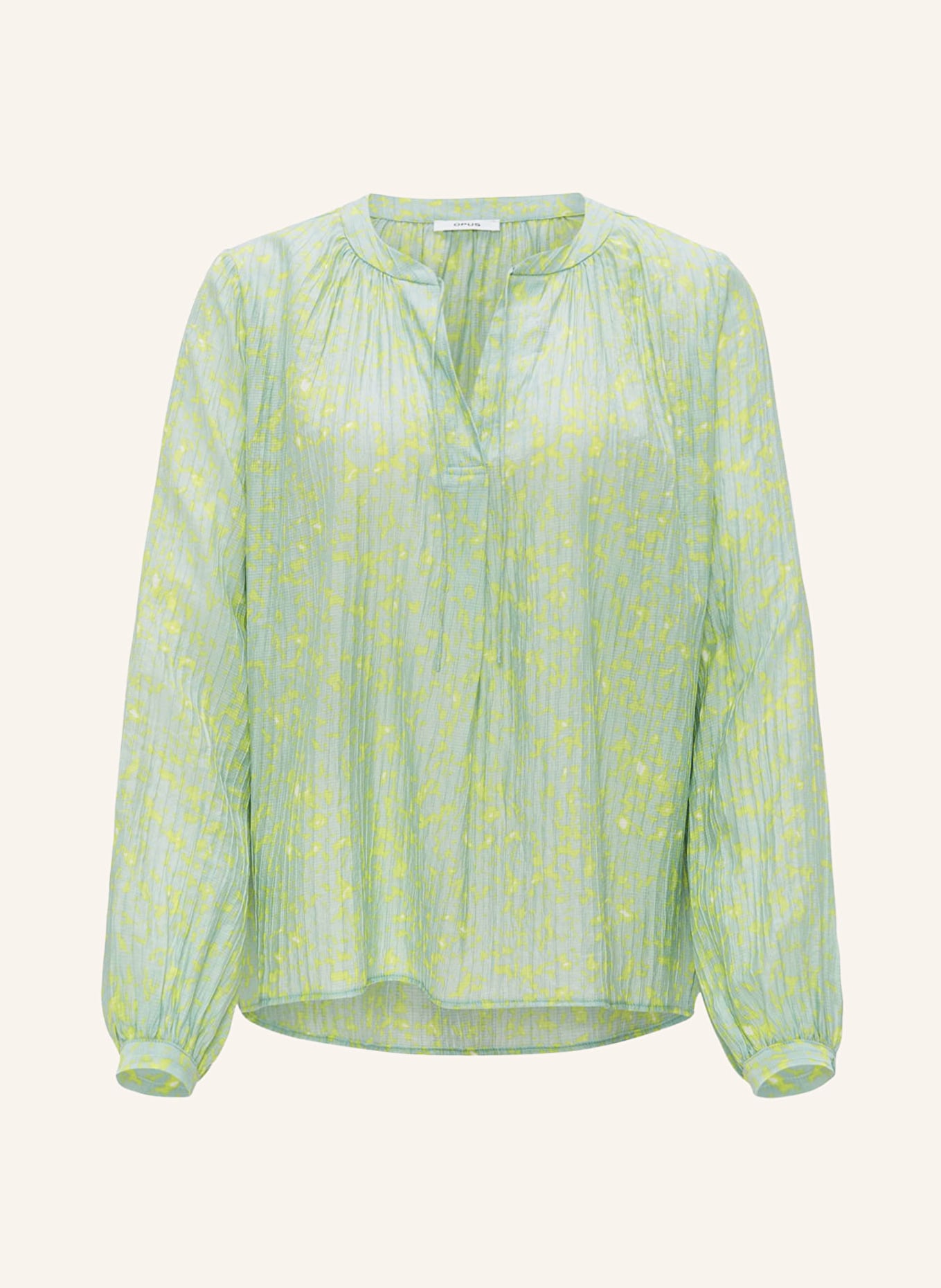 OPUS Shirt blouse FAISY, Color: LIGHT GREEN/ NEON GREEN (Image 1)