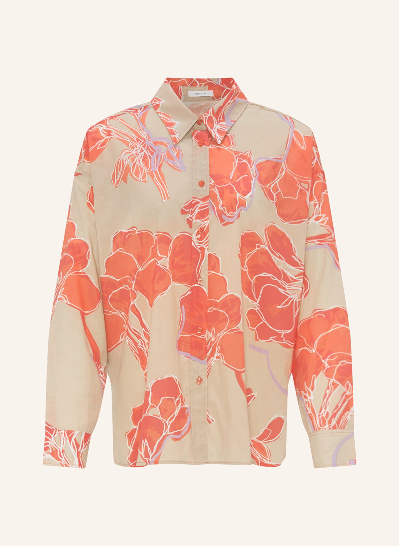 OPUS Shirt blouse FENLO, Color: BROWN/ ORANGE/ PURPLE (Image 1)