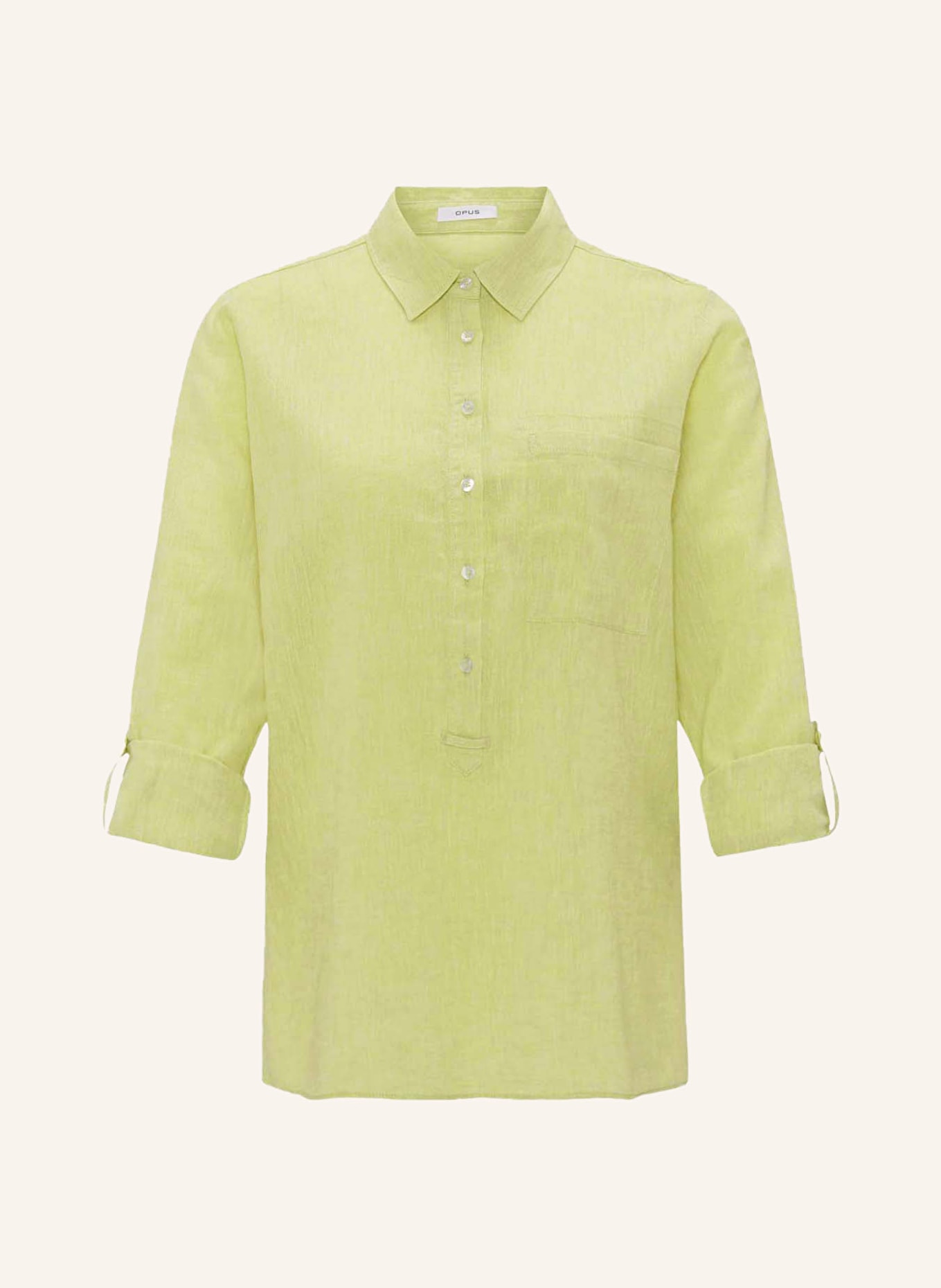 OPUS Shirt blouse FREPPA with linen, Color: LIGHT GREEN (Image 1)