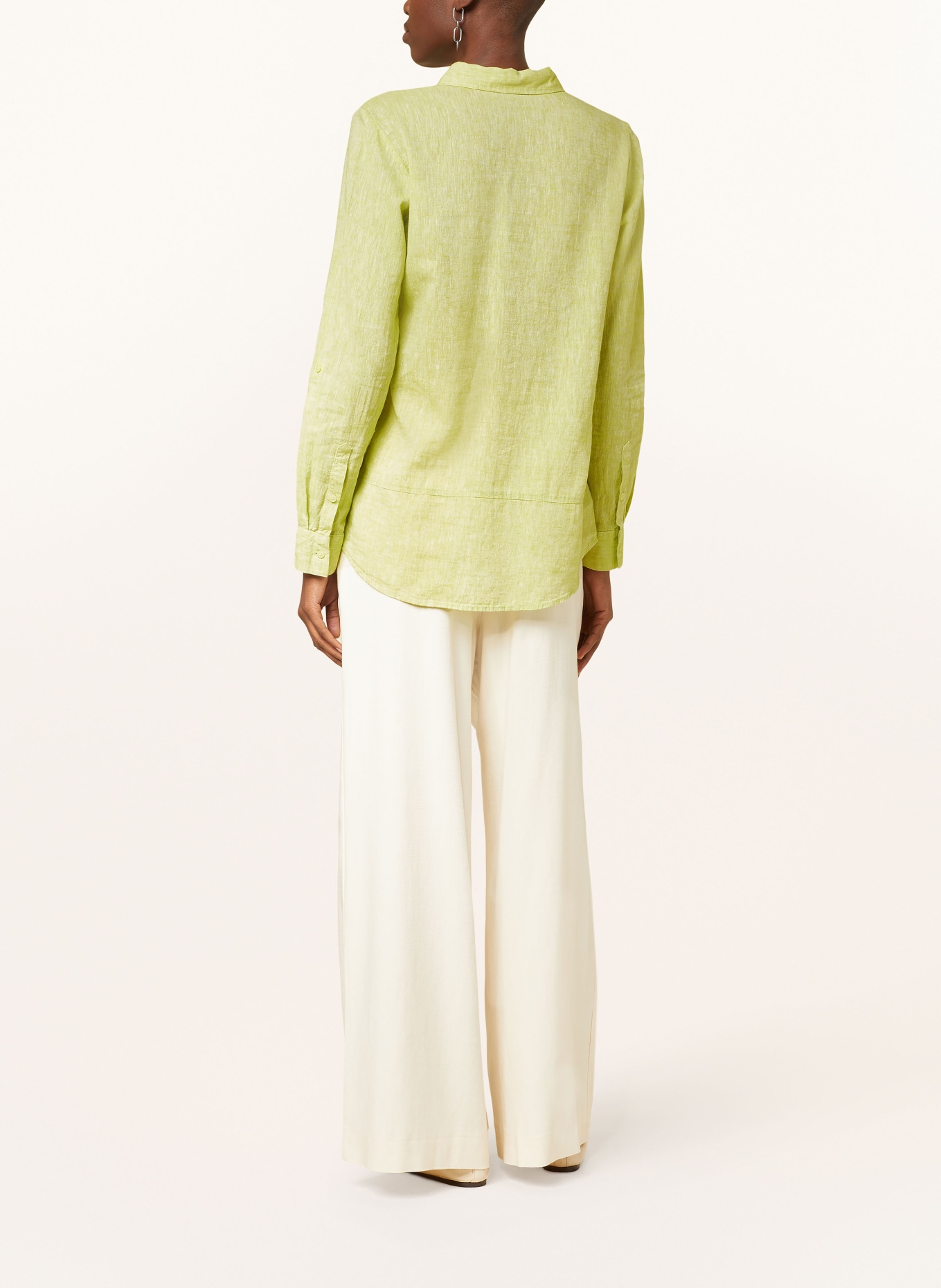 OPUS Shirt blouse FREPPA with linen, Color: LIGHT GREEN (Image 3)