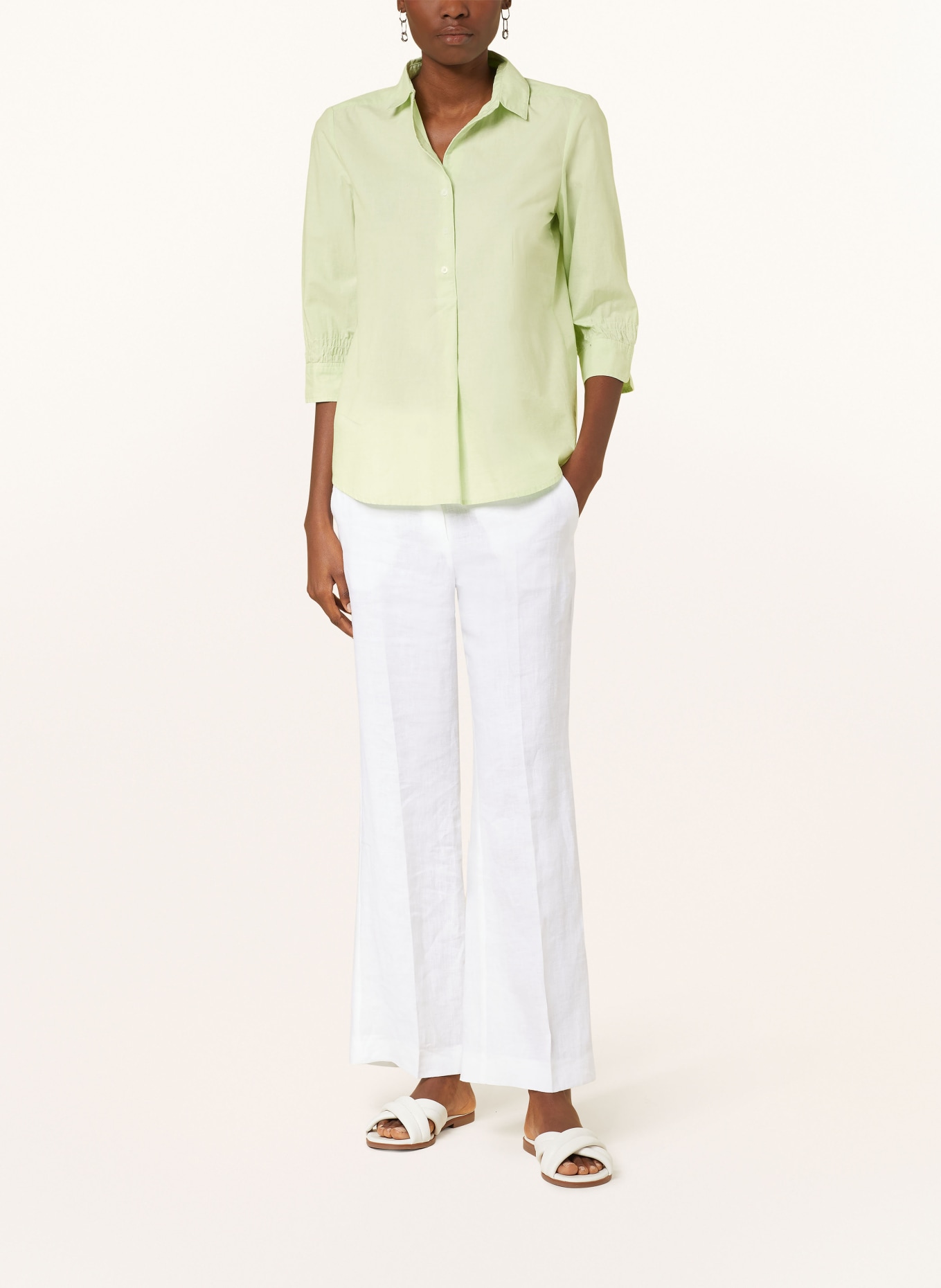 OPUS Shirt blouse FORTA with 3/4 sleeves, Color: MINT (Image 2)