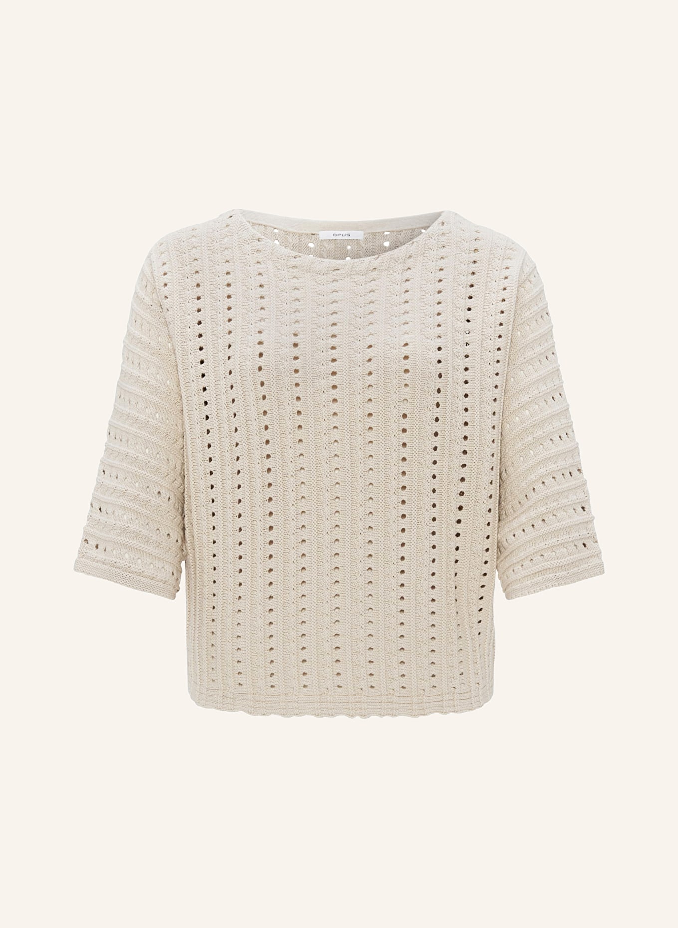 OPUS Sweater PARDULI with 3/4 sleeve, Color: BEIGE (Image 1)