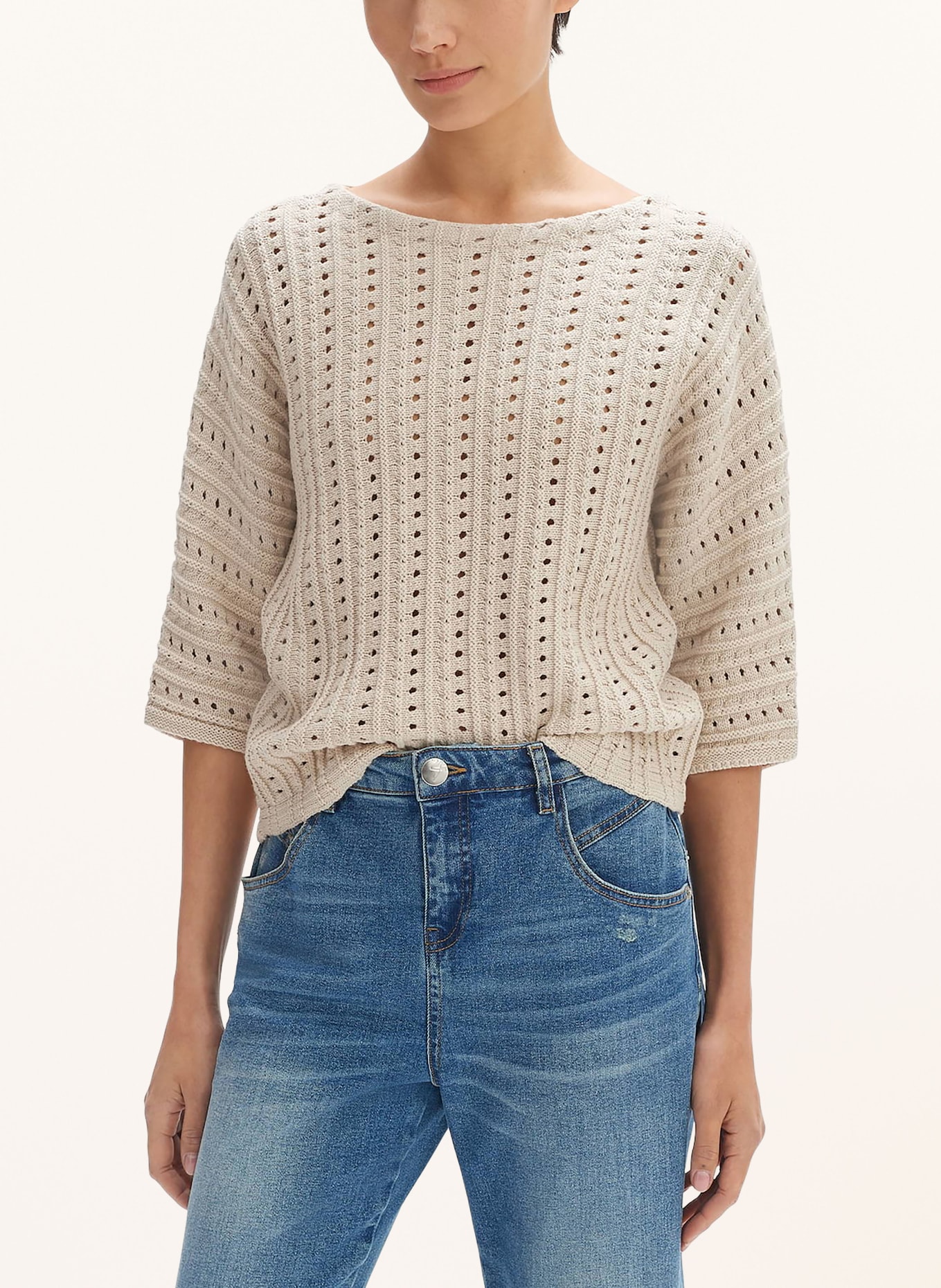 OPUS Sweater PARDULI with 3/4 sleeve, Color: BEIGE (Image 2)