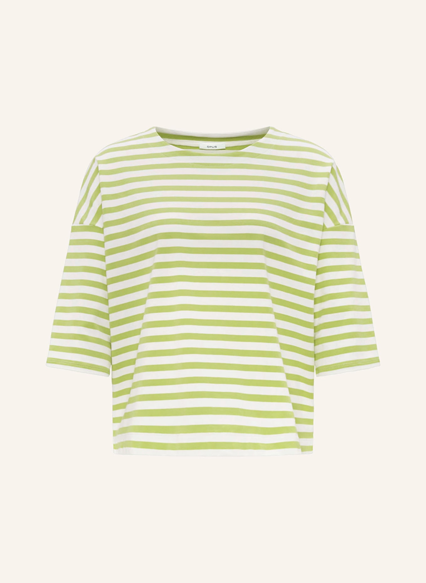 OPUS T-shirt SEIFEN, Color: WHITE/ LIGHT GREEN (Image 1)