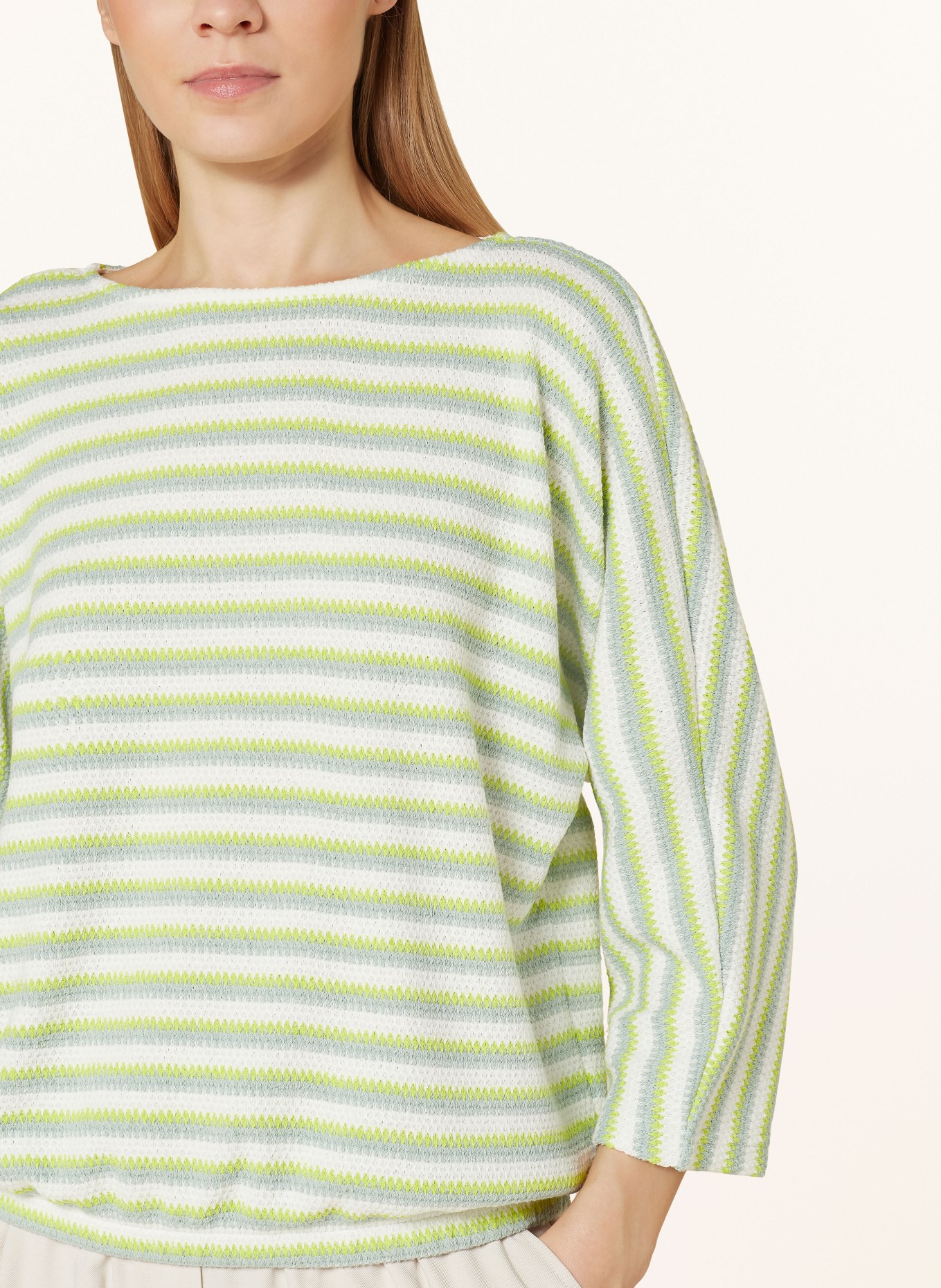 OPUS Sweater GUSTE, Color: LIGHT GREEN/ NEON GREEN/ WHITE (Image 4)