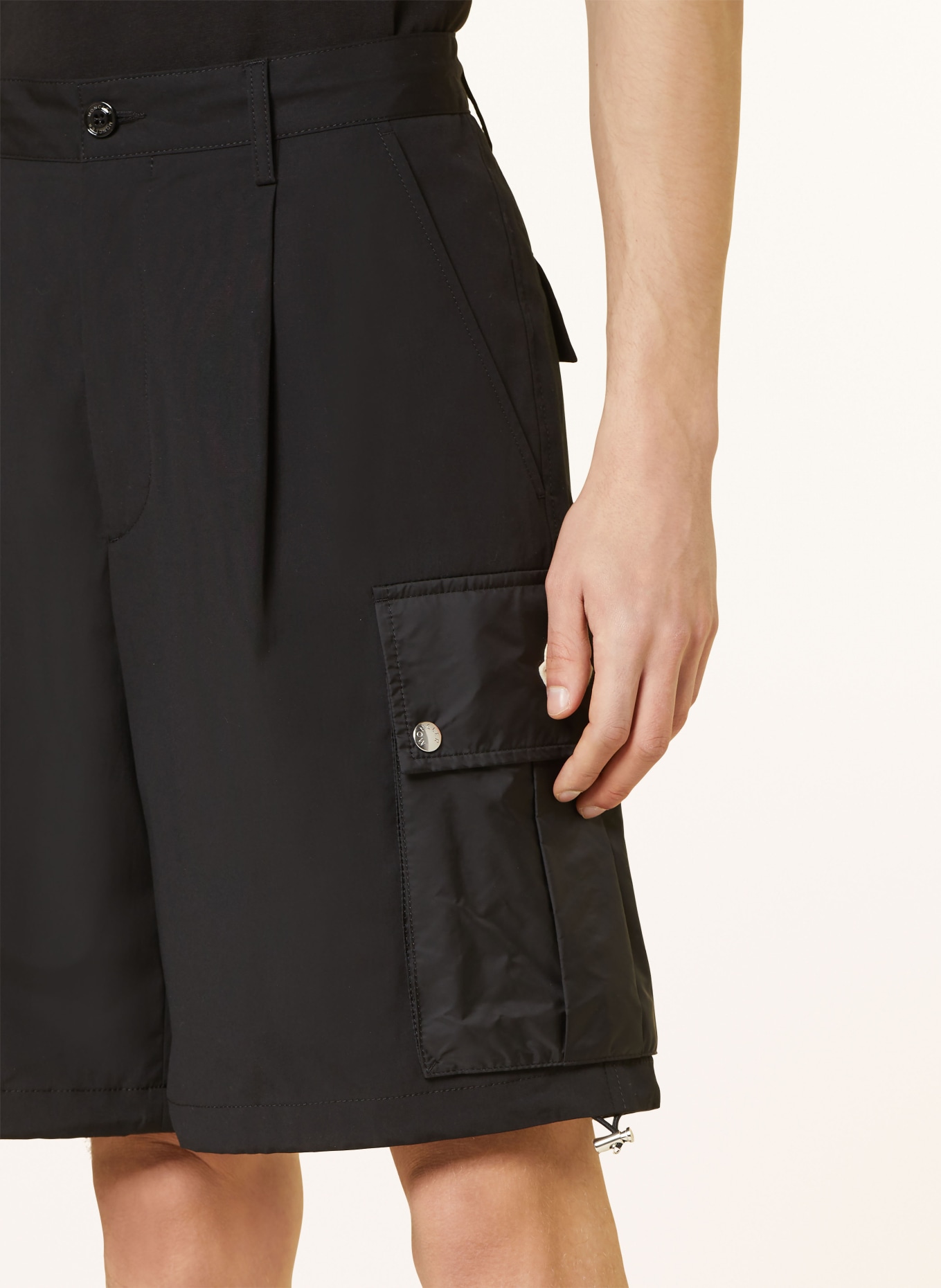 MONCLER Cargo shorts, Color: BLACK (Image 5)