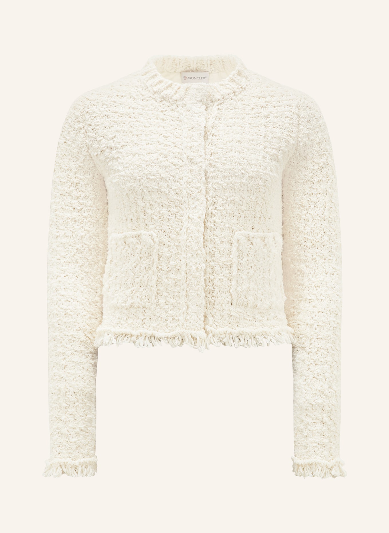 MONCLER Down jacket in mixed materials, Color: CREAM (Image 1)