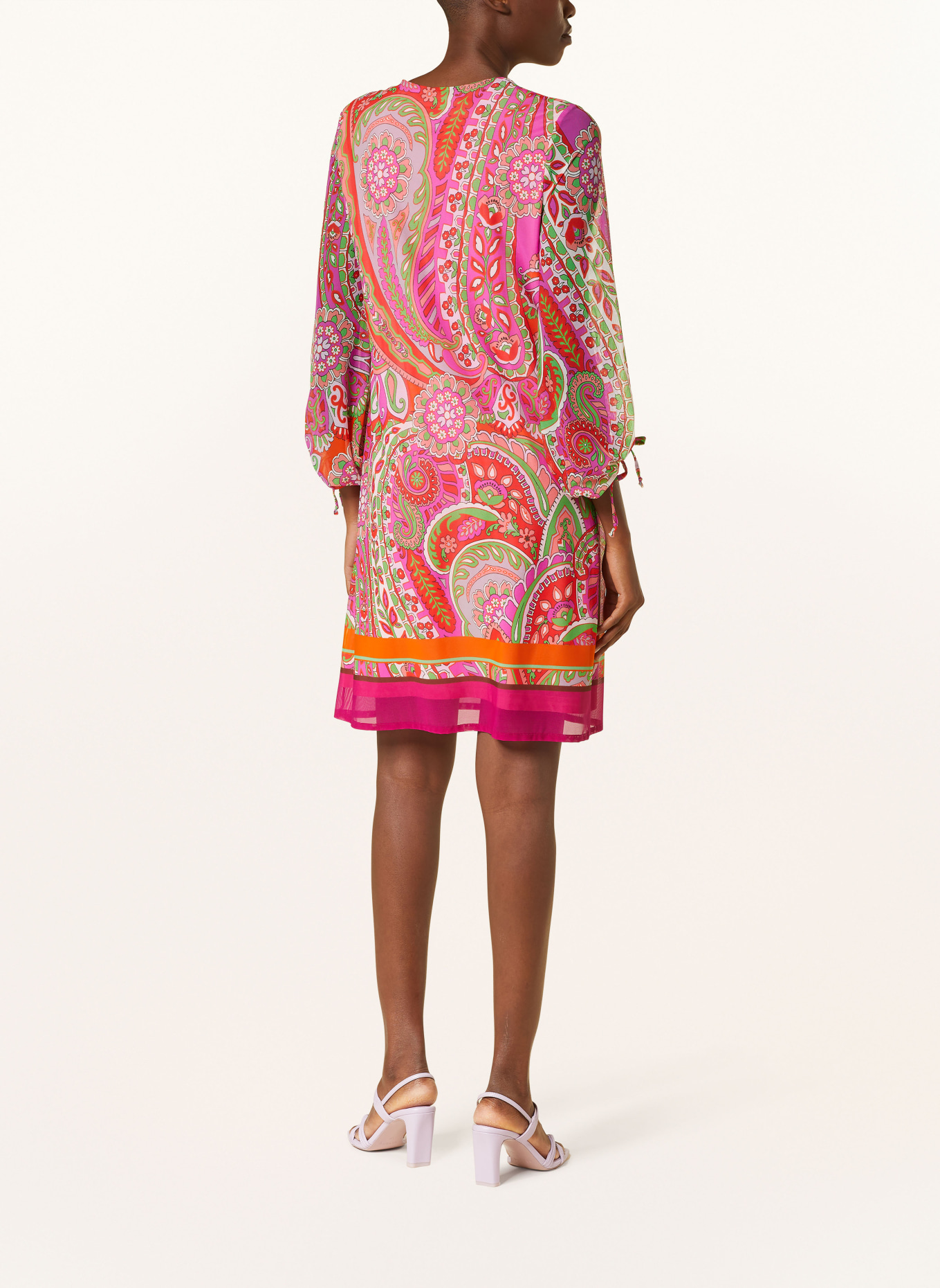 Ana Alcazar Mesh-Kleid mit Zierperlen, Farbe: ORANGE/ FUCHSIA/ HELLLILA (Bild 3)