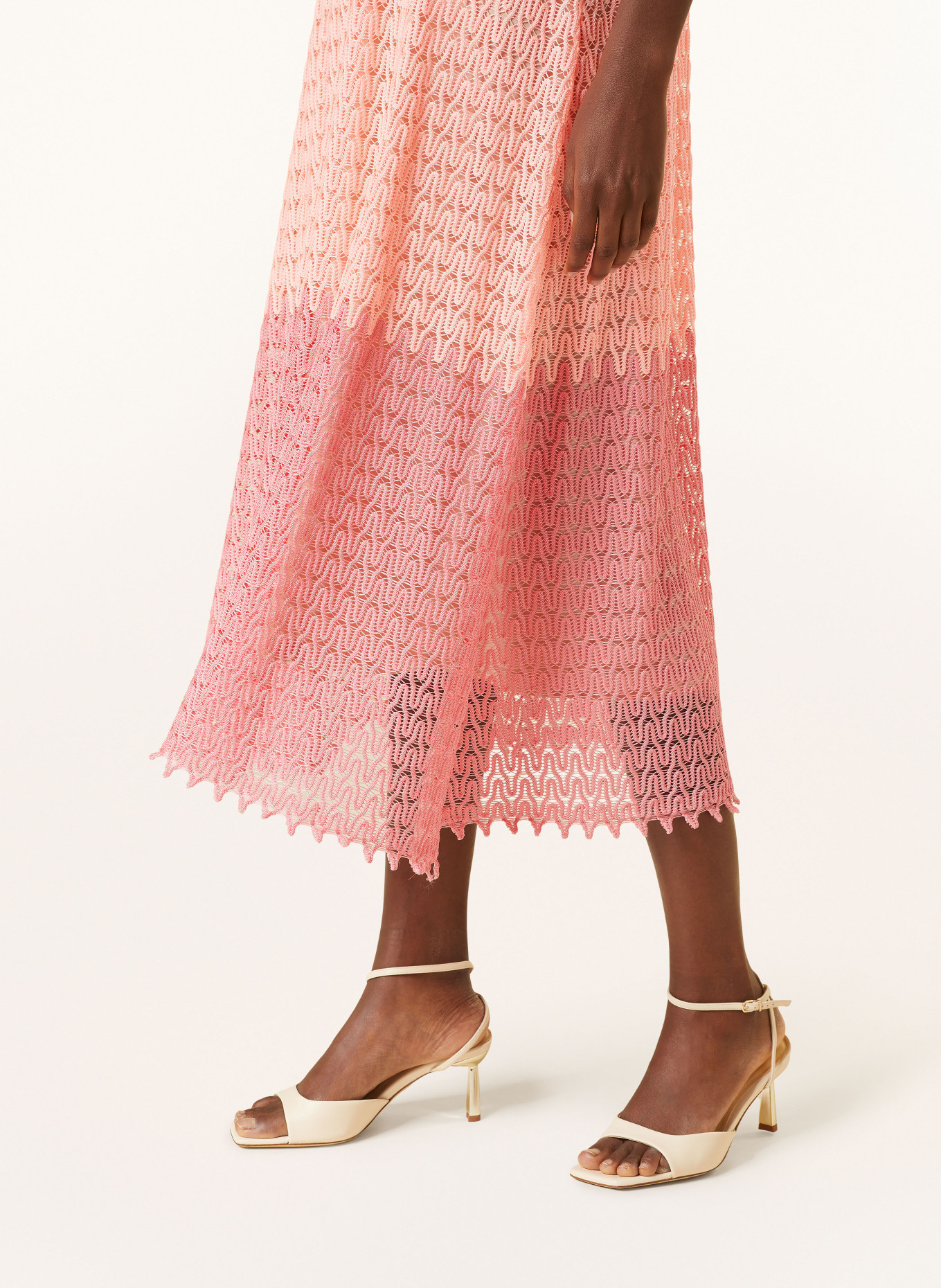 Ana Alcazar Knit dress, Color: SALMON/ LIGHT ORANGE/ LIGHT PINK (Image 4)