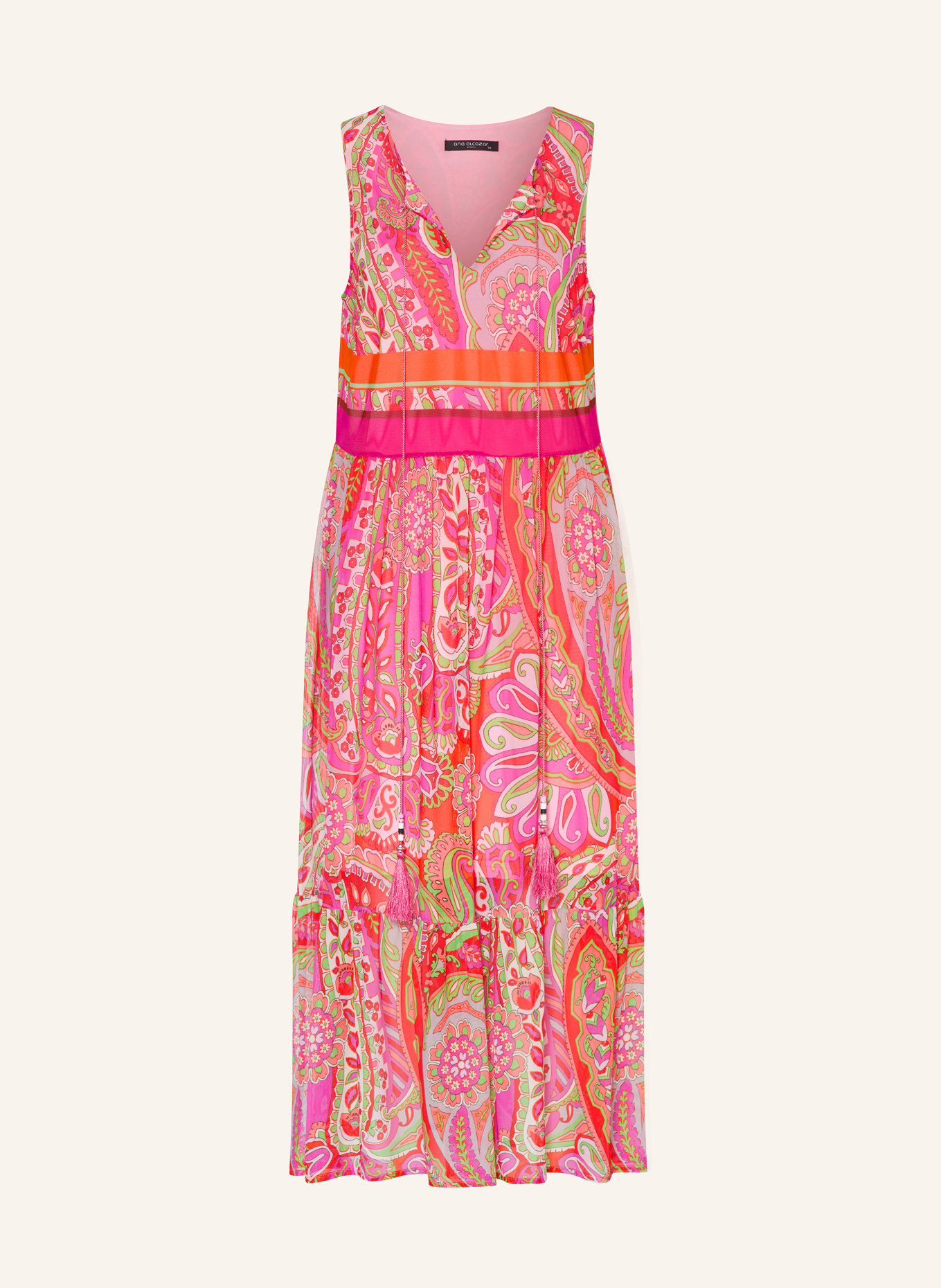 Ana Alcazar Mesh dress, Color: ORANGE/ PINK/ LIGHT PURPLE (Image 1)