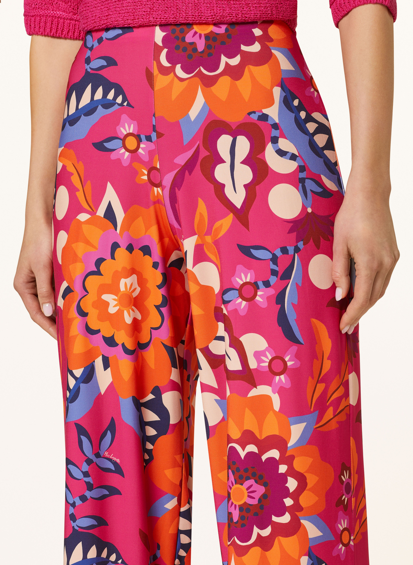 Miss Lagotte Trousers, Color: PINK/ ORANGE/ BLUE (Image 5)