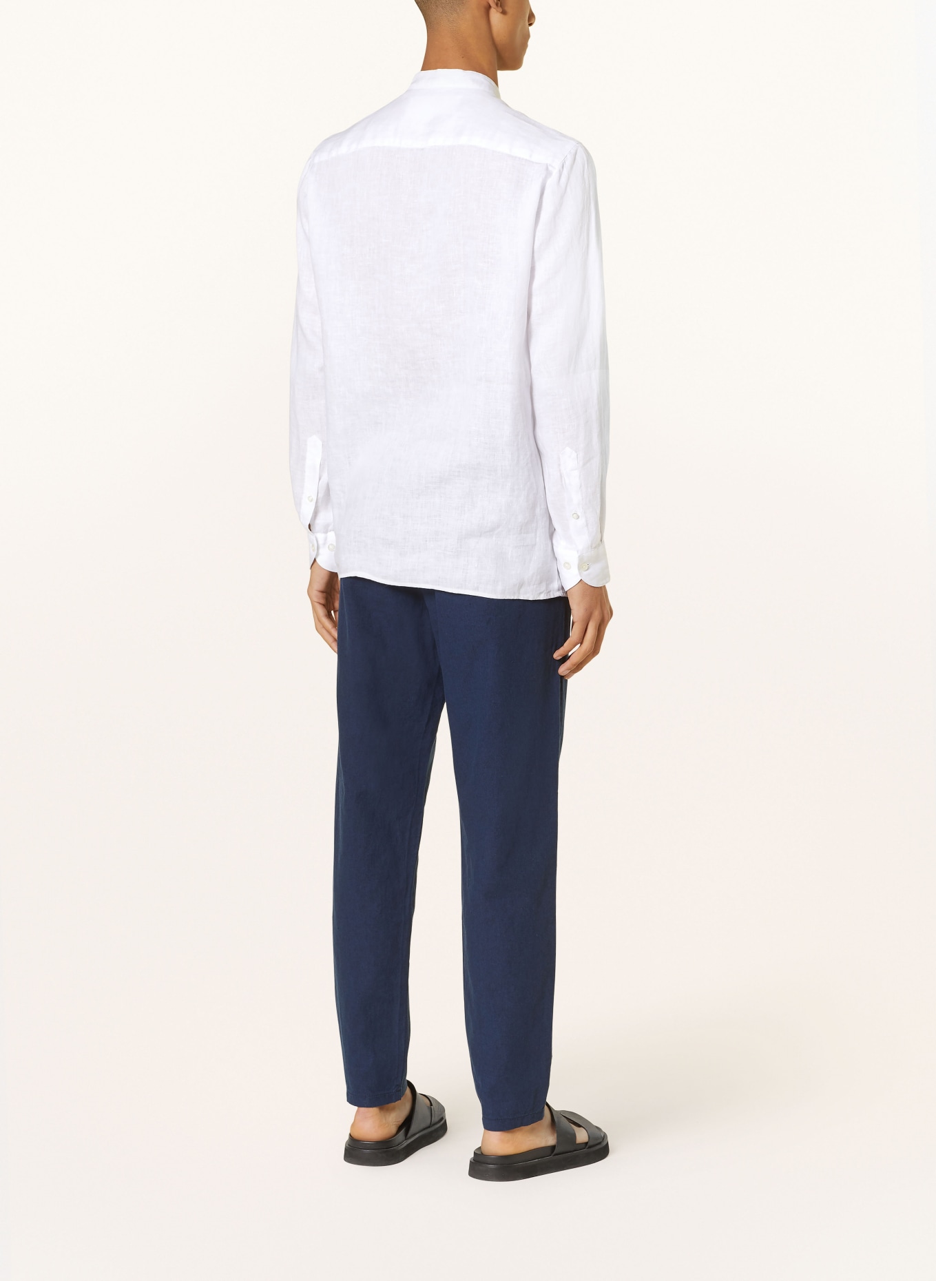 BALDESSARINI Leinenhemd Regular Fit mit Stehkragen, Farbe: WEISS (Bild 3)