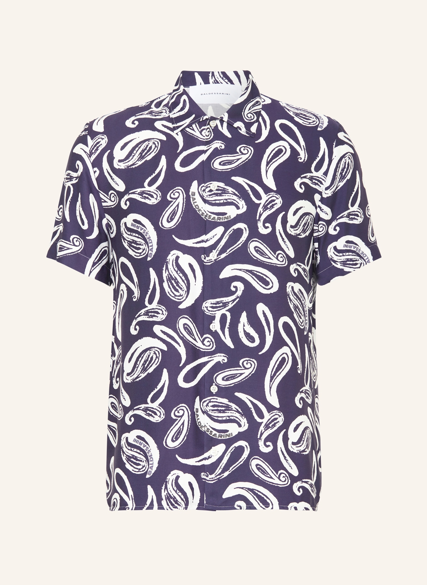 BALDESSARINI Kurzarm-Hemd EASY Regular Fit, Farbe: DUNKELBLAU/ WEISS (Bild 1)