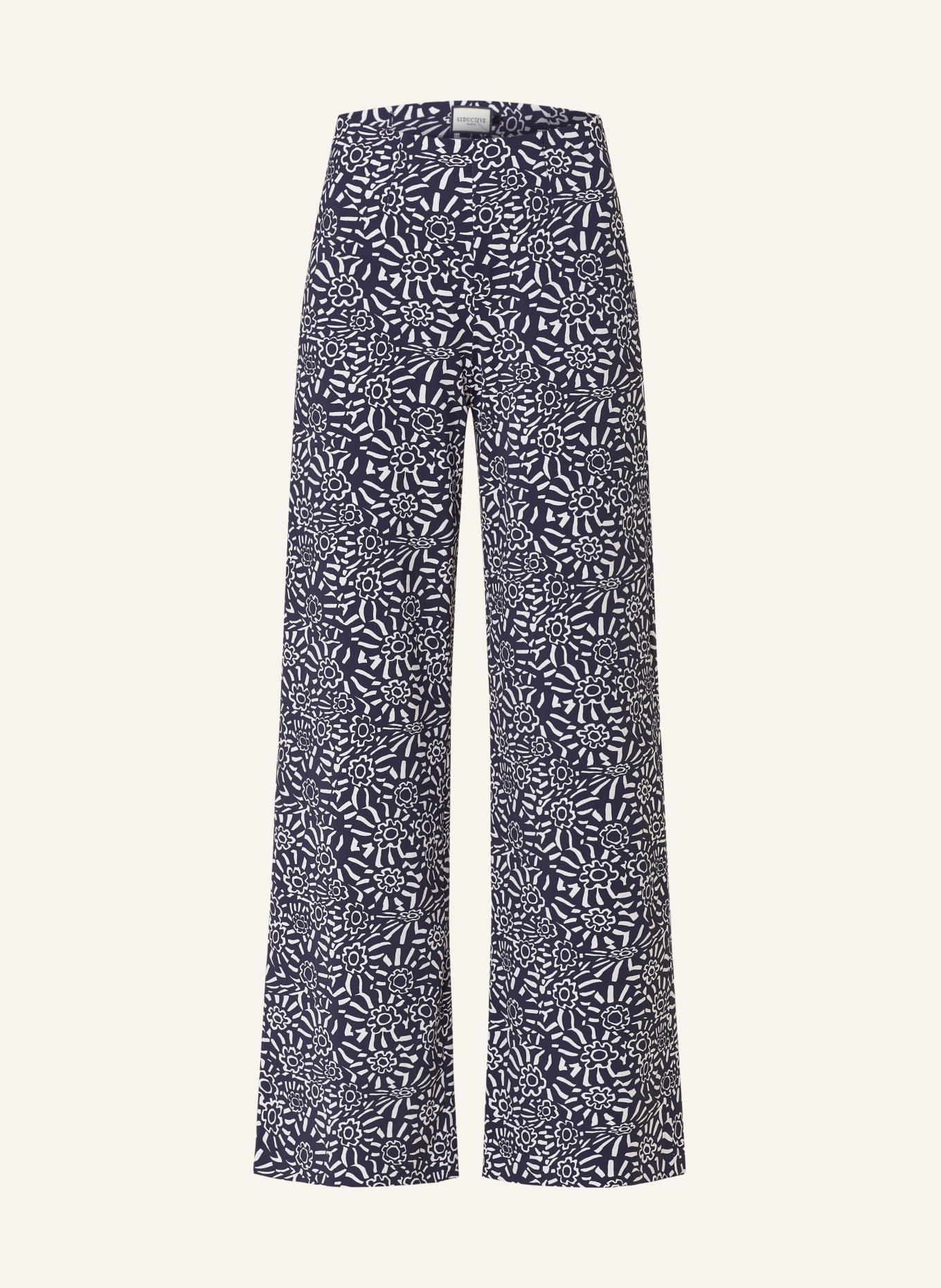 SEDUCTIVE Trousers KIMBERLY, Color: DARK BLUE/ WHITE (Image 1)
