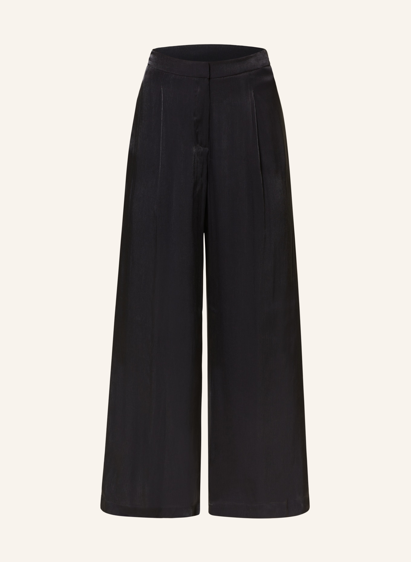 MICHAEL KORS Wide leg trousers in satin, Color: BLACK (Image 1)