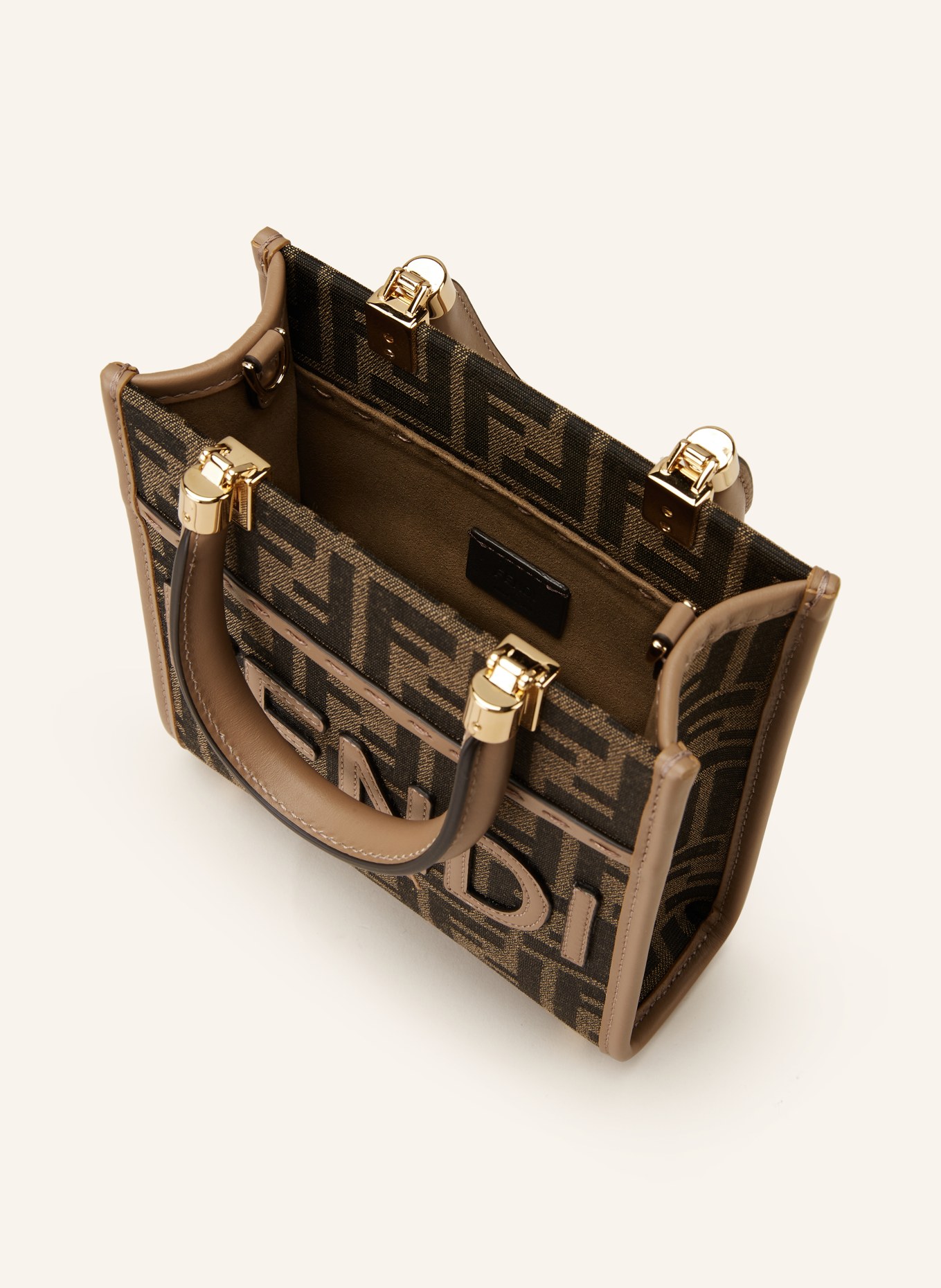 FENDI Handbag SUNSHINE MINI, Color: BROWN/ DARK BROWN (Image 3)