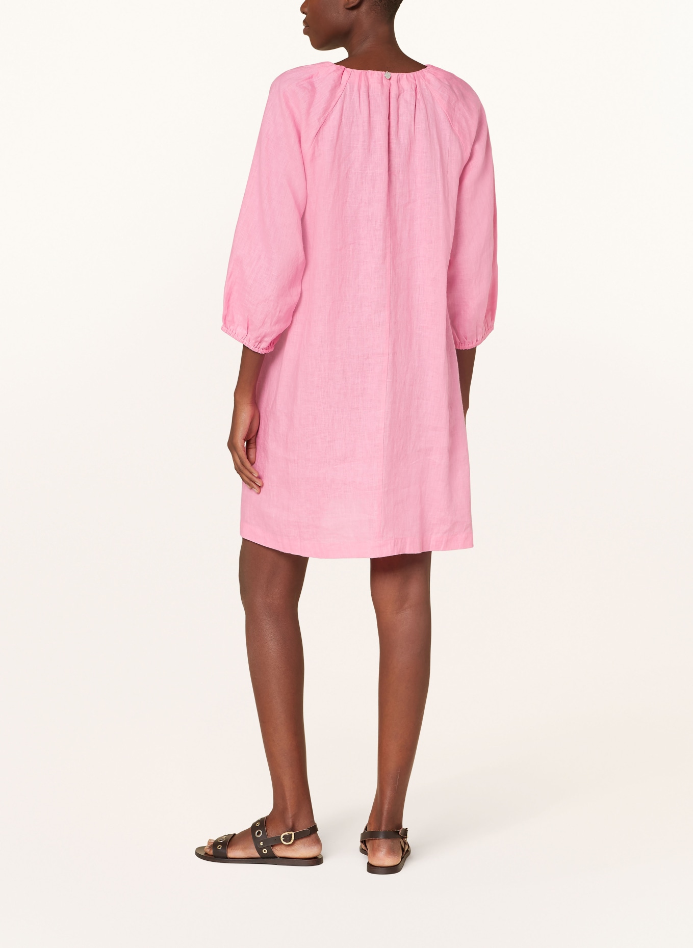 rich&royal Linen dress with 3/4 sleeves, Color: PINK (Image 3)